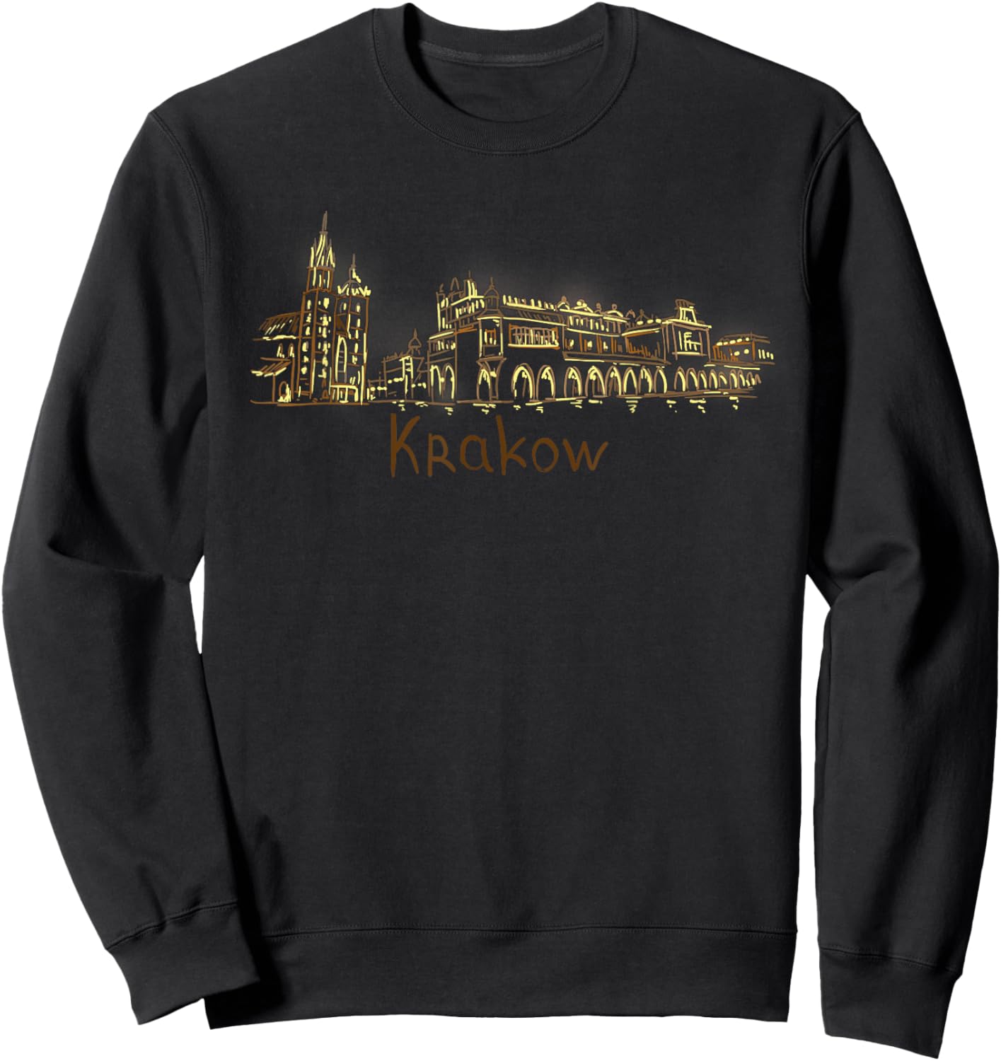 Krakauer Nacht Krakau Polen Reise Souvenir Stadt Geschenk Sweatshirt - Sweatshirt | Black
