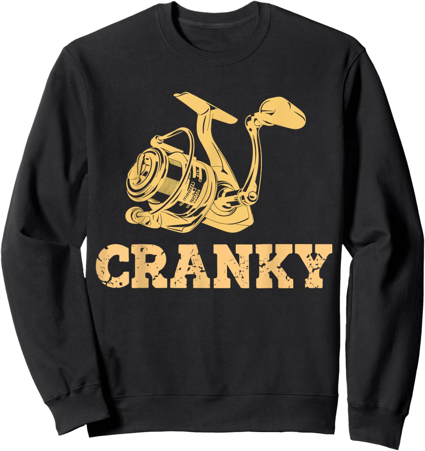 Humor Cranky Fishing Lovers present Idea Women Boys Sweatshirt - Sweatshirt | Black