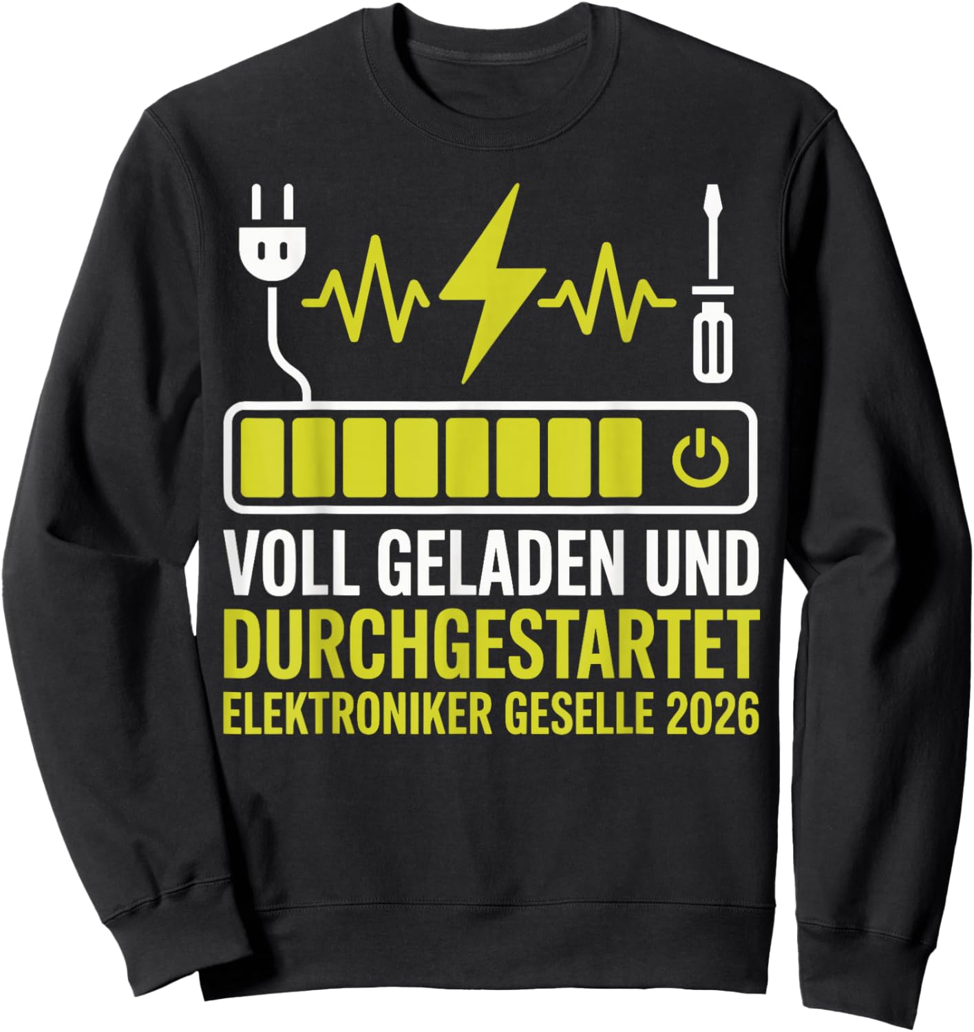 2026 for Electricians Training Passed Companion Test Sweatshirt - Sweatshirt | Black