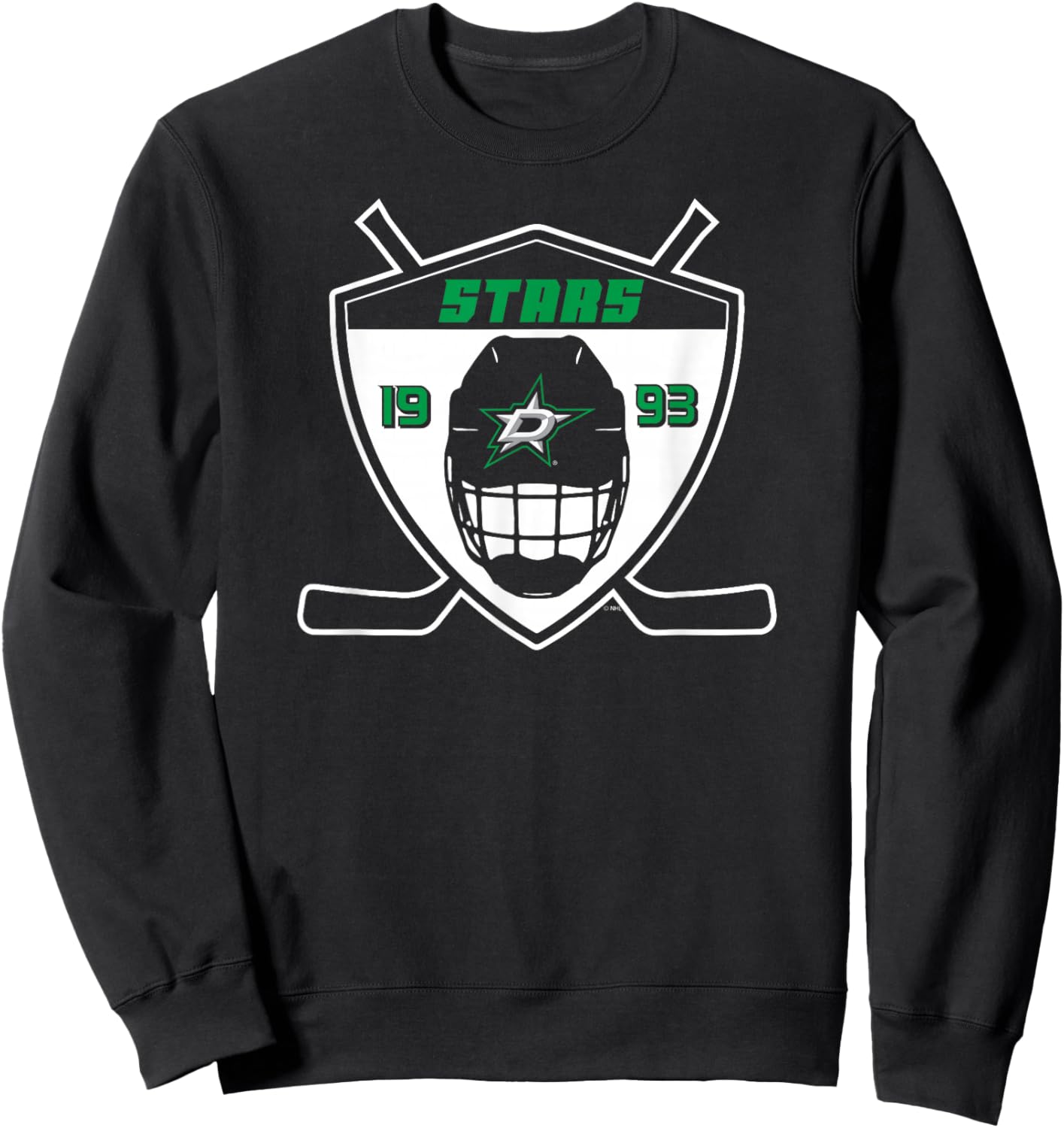 Dallas Stars Shield Black Officially Licensed Sweatshirt - Sweatshirt | Black