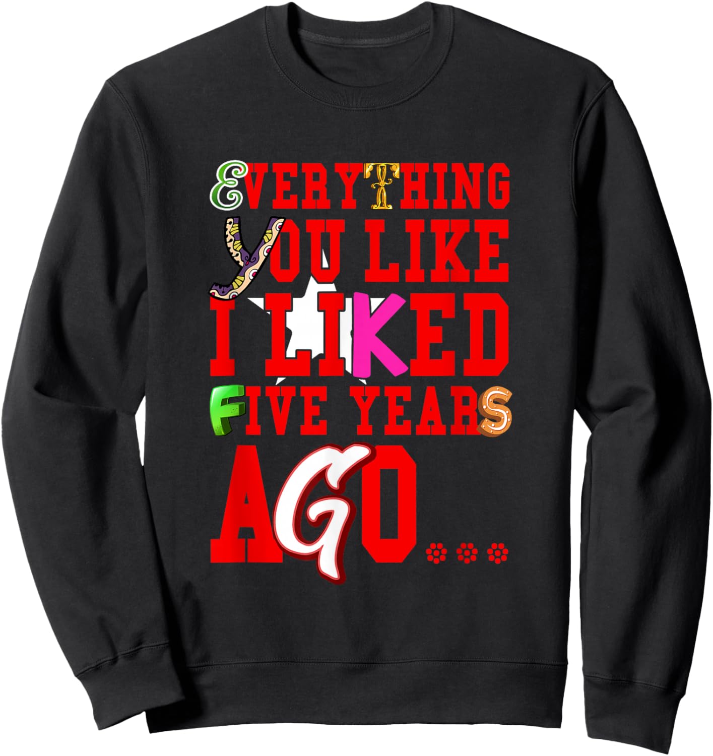 Red Color Catch Up Red Graphic Sweatshirt - Sweatshirt | Black