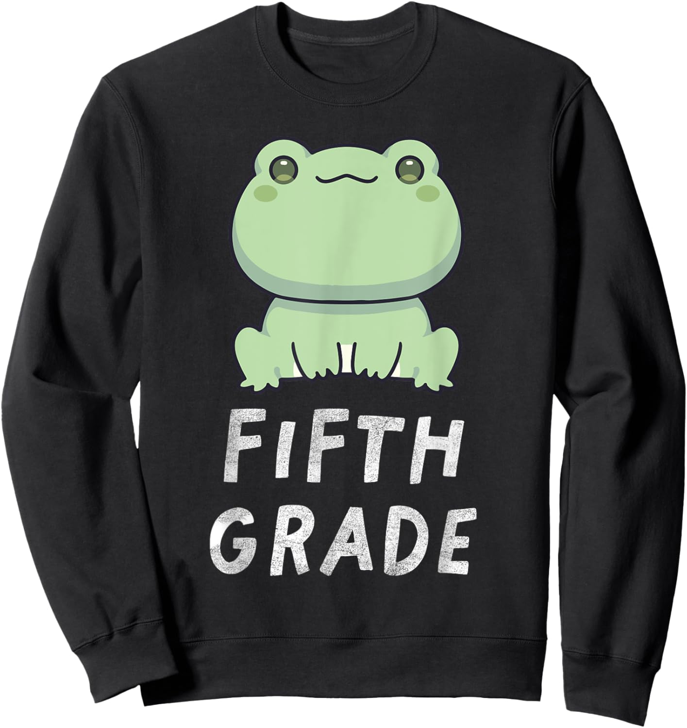 5th Grade Frog Back To School Student Teacher Women Girls Kids Sweatshirt - Sweatshirt | Black
