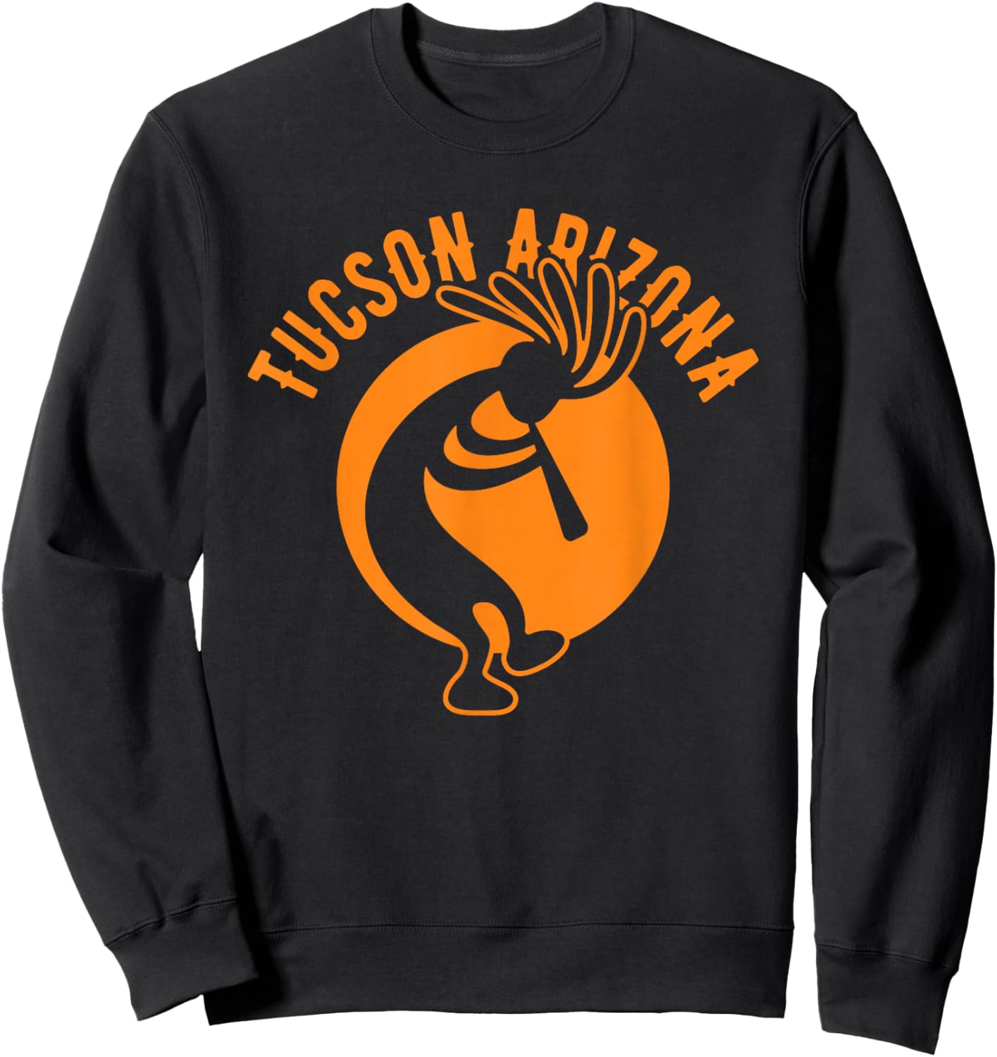 Tucson Arizona Souvenir Dansant Kokopelli Design Vieilli Sweatshirt - Sweatshirt | Black