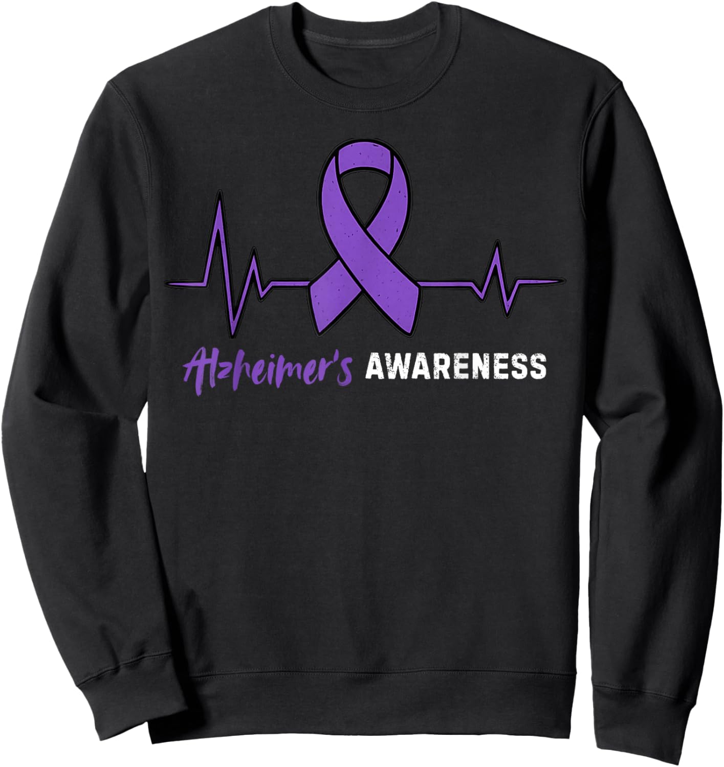 Vintage Alzheimer’s Awareness Sweatshirt - Sweatshirt | Black