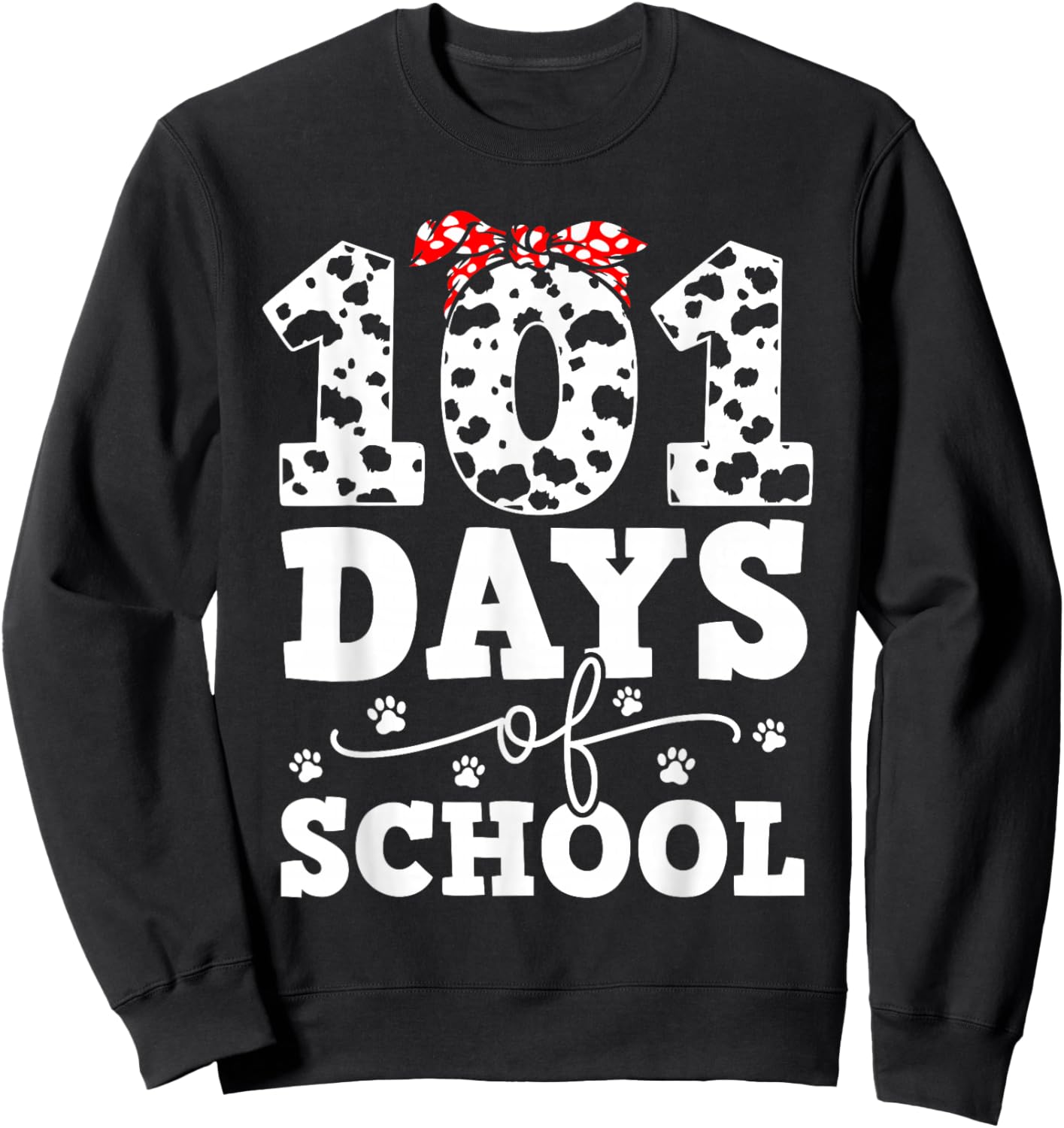 Happy 101 Days School Cute Dog 100 Days Smarter Student Kids Sweatshirt - Sweatshirt | Black