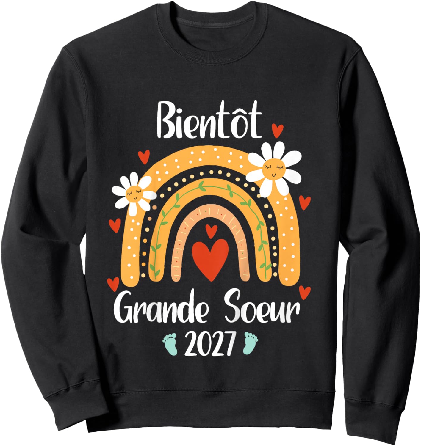 Enfant Future Grande Sœur 2027 Je Vais être Grande Soeur 2027 Sweatshirt - Sweatshirt | Black