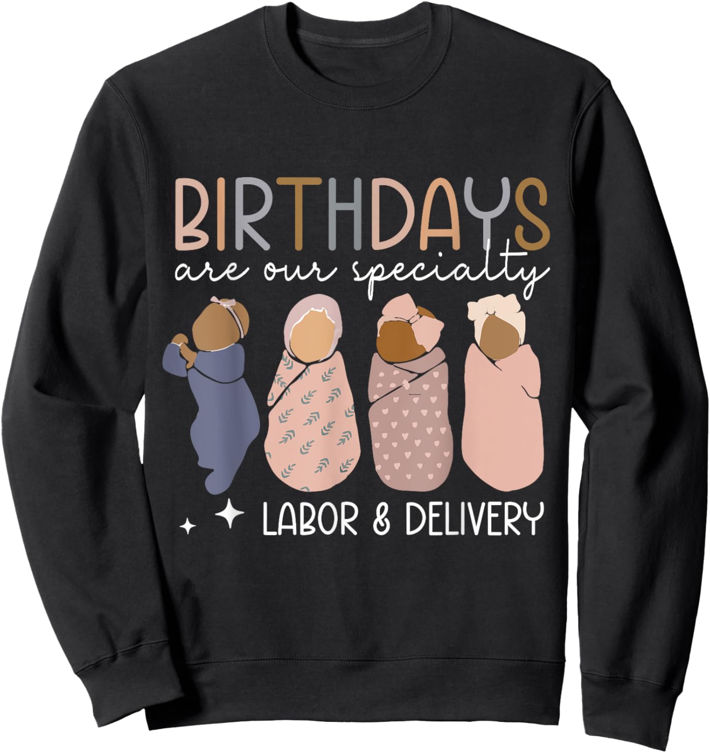 Labor and Delivery Birthdays Are Our Specialty L & D Nurse Sweatshirt - Sweatshirt | Black
