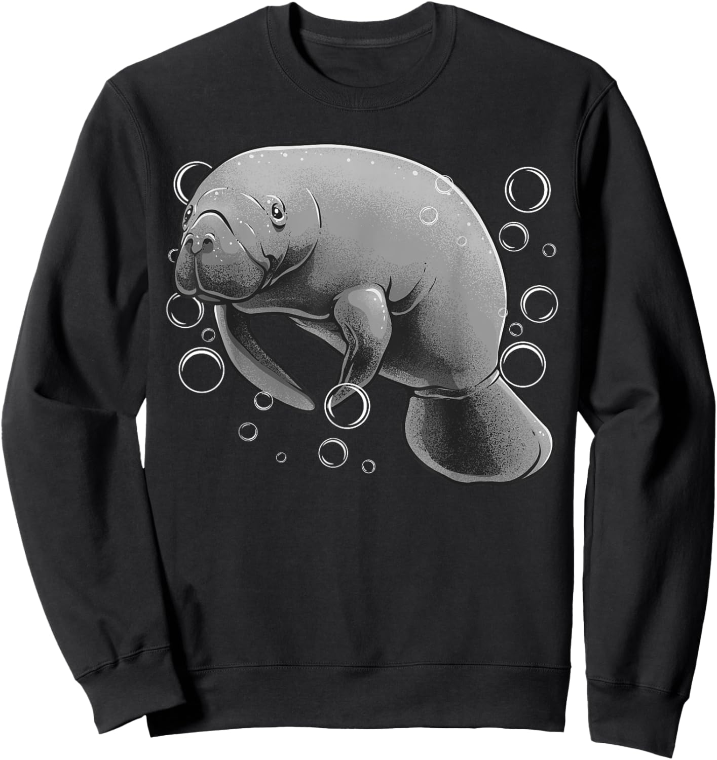 Manatee Design Women Boys Girl Sea Cow Lover Manatee Sweatshirt - Sweatshirt | Black