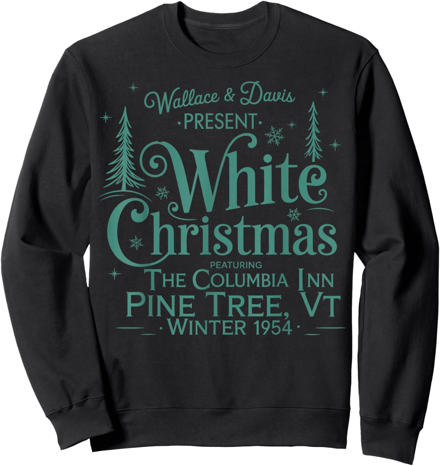 Wallace Davis White Christmas Xmas Christmas Holiday Sweatshirt - Sweatshirt | Black