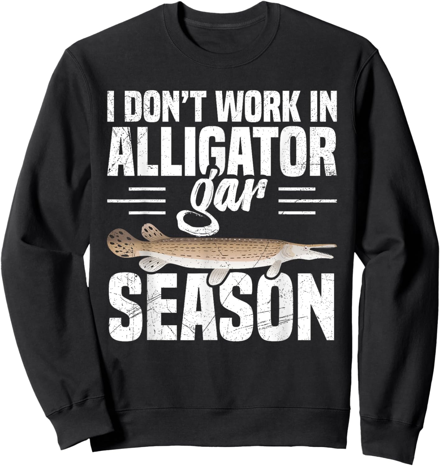 Alligator Fisher Fishing Lure Fisherman Rod Alligator Gar Sweatshirt - Sweatshirt | Black