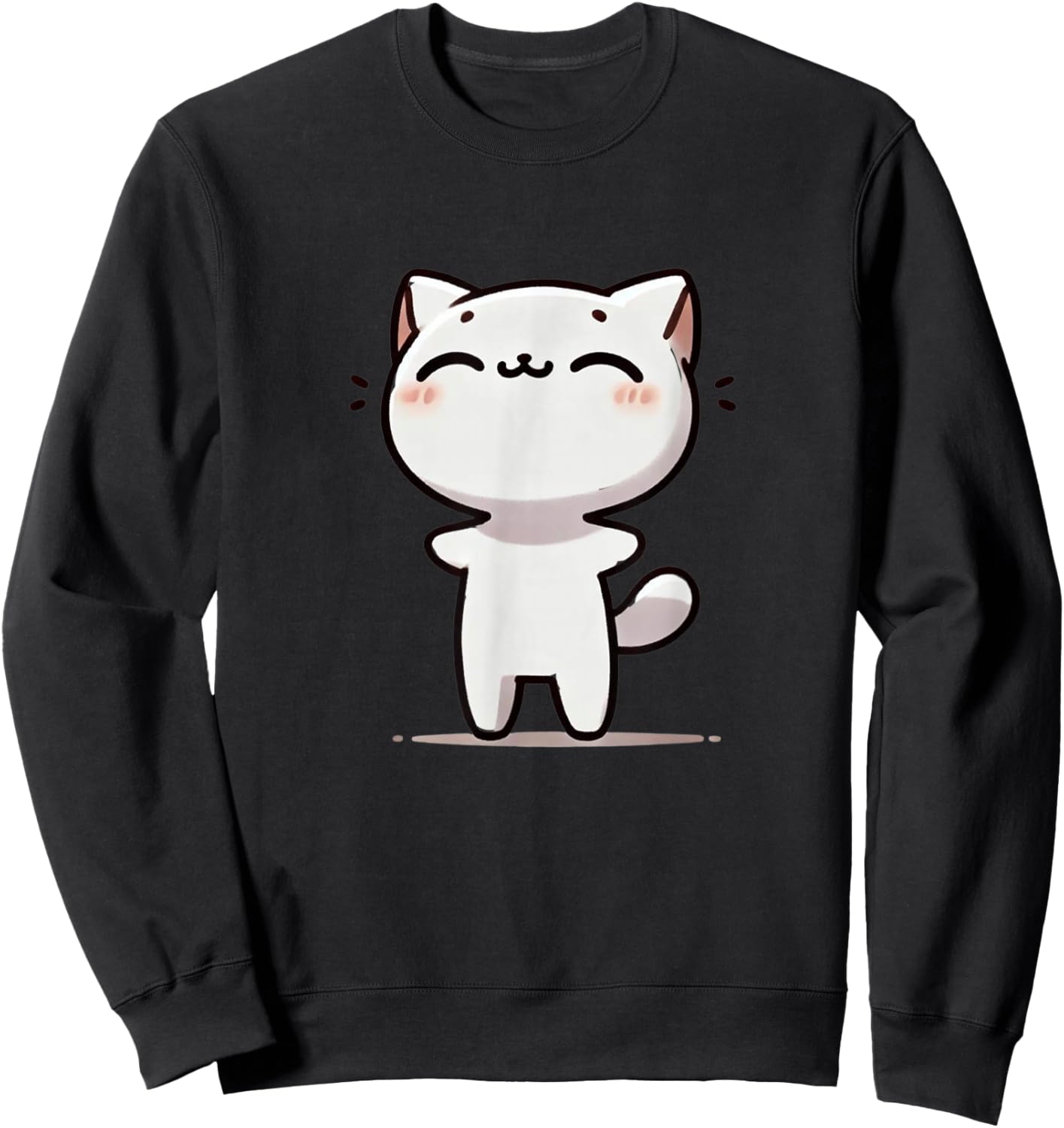 Kawaii Anime Cat Kids Sweatshirt - Sweatshirt | Black