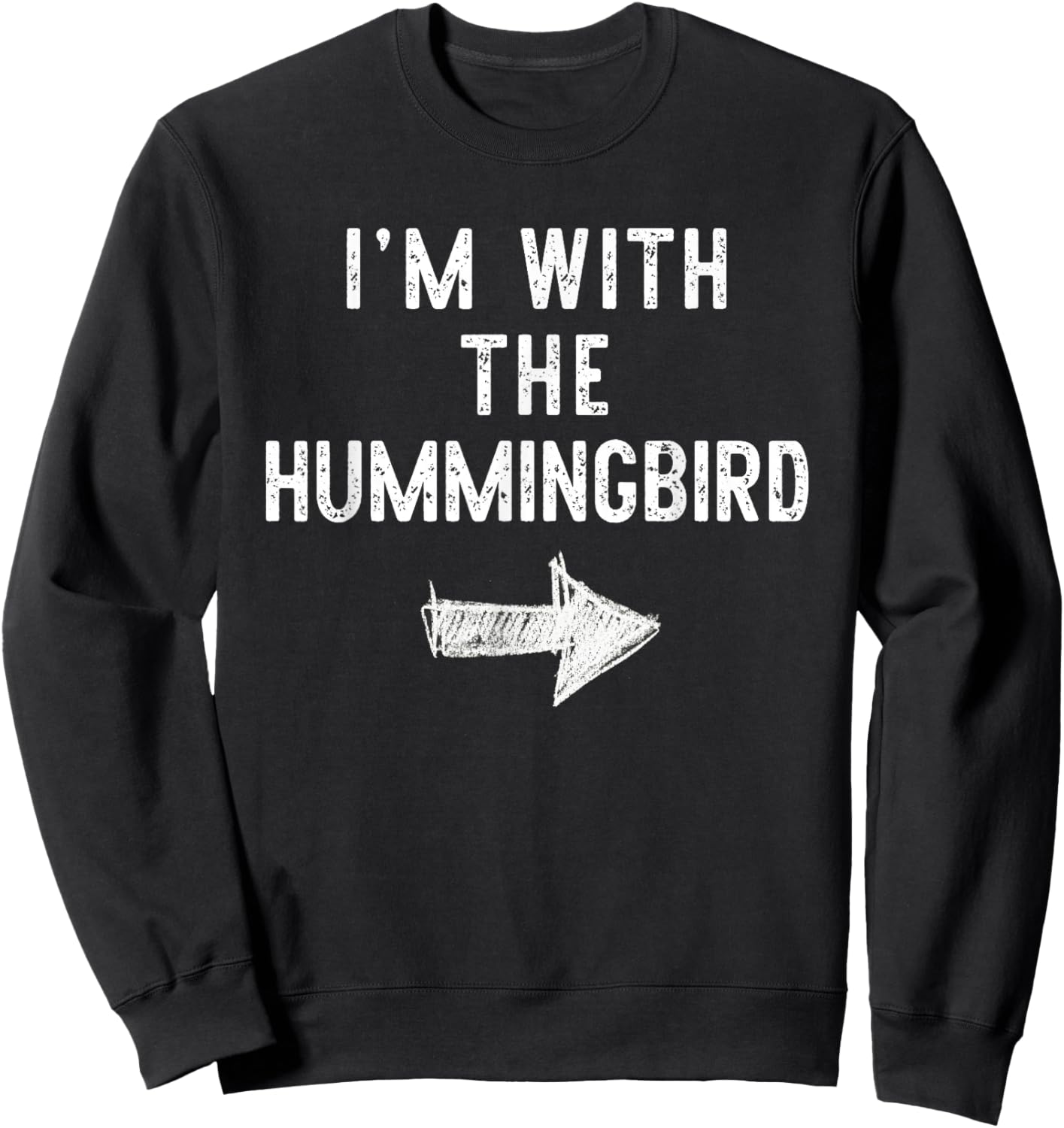 I'm With Hummingbird Costume Couple Halloween Humming-Bird Sweatshirt - Sweatshirt | Black