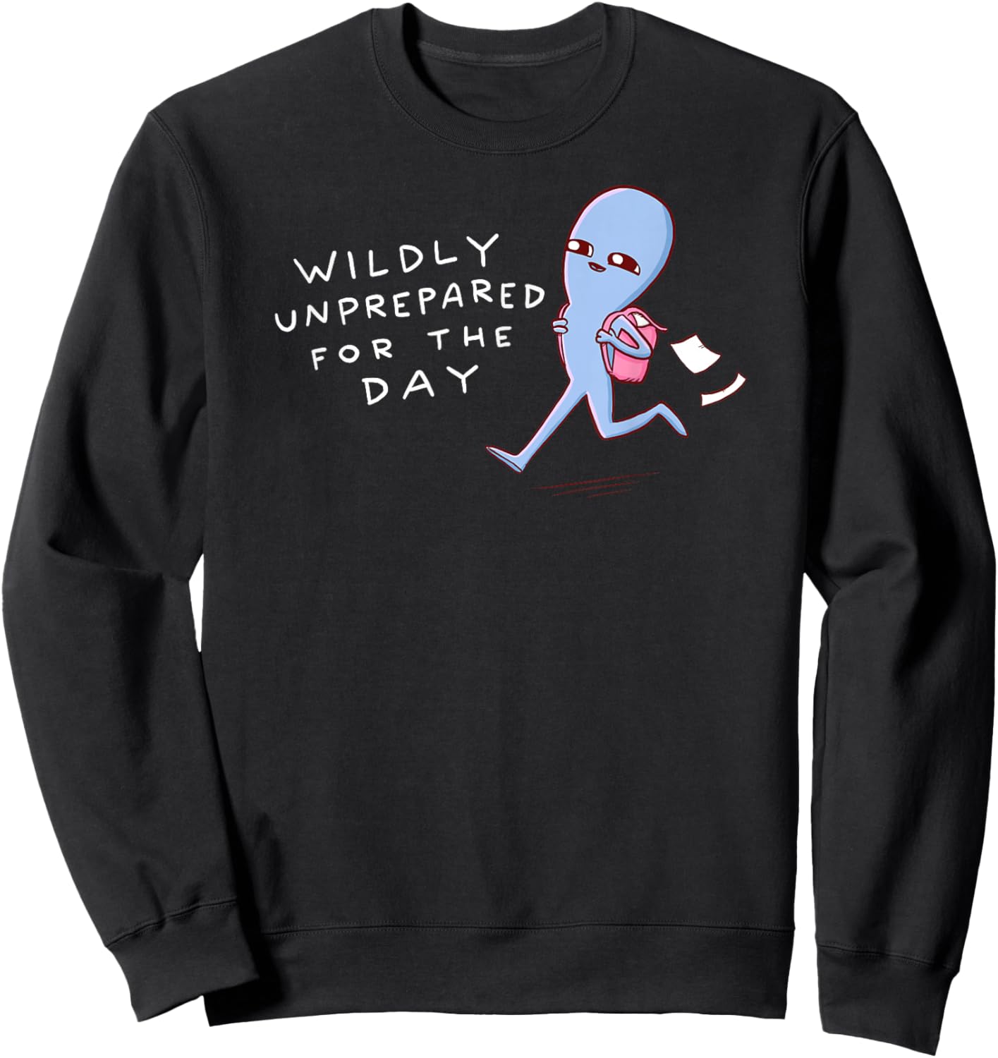 Threadless Nathan W. Pyle Wildly Unprepared Graphic Sweatshirt - Sweatshirt | Black