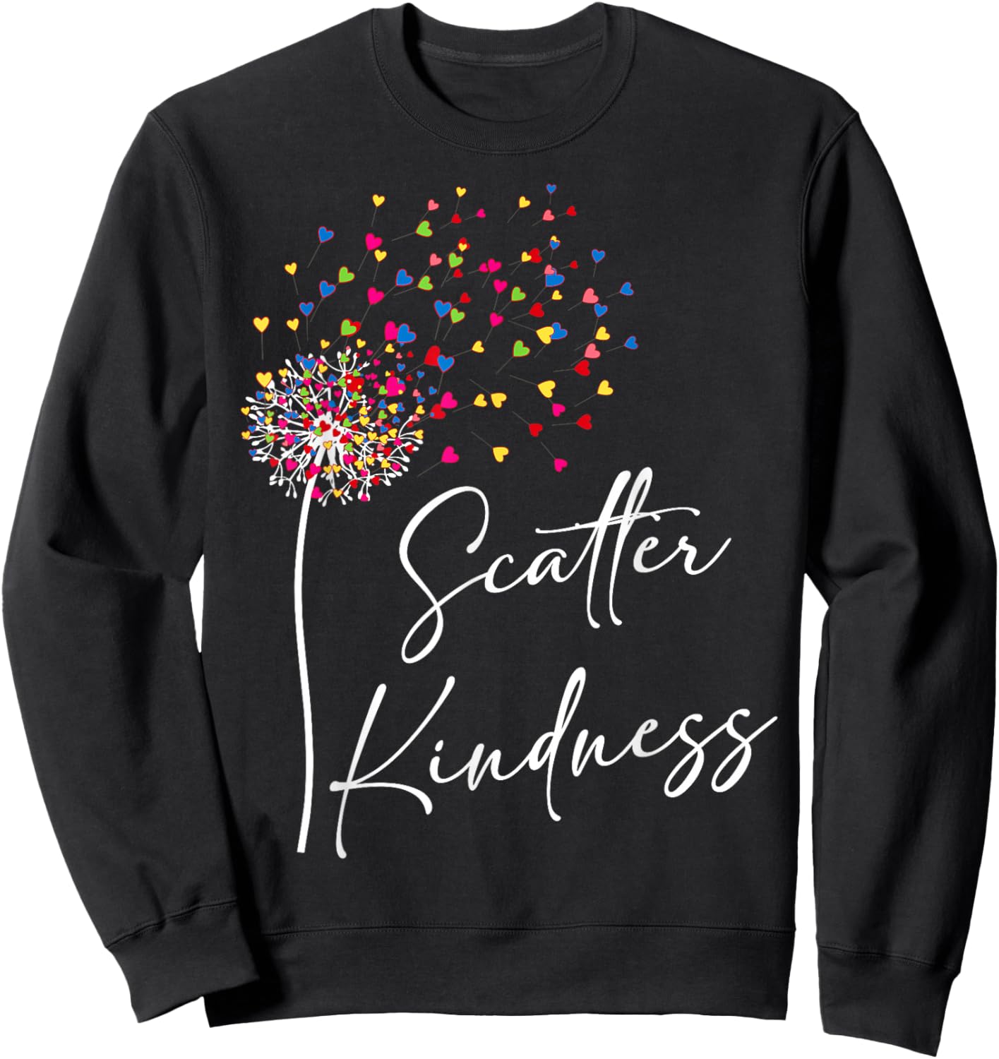 Scatter Kindness Matters World Kindness Day Teacher Kids Sweatshirt - Sweatshirt | Black
