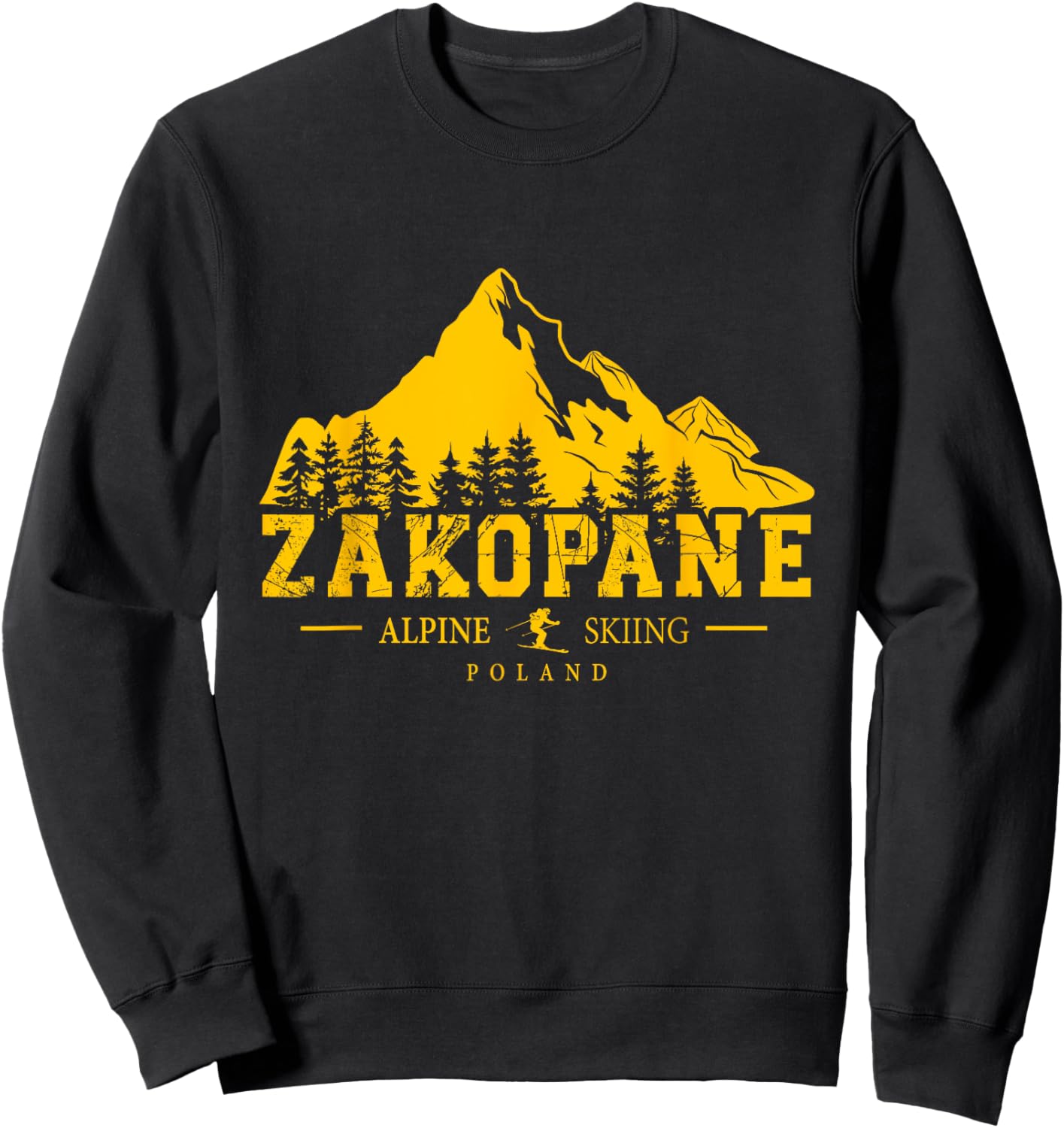 Zakopane Poland Ski Resort Alpine Skiing Polish Tatra Sweatshirt - Sweatshirt | Black