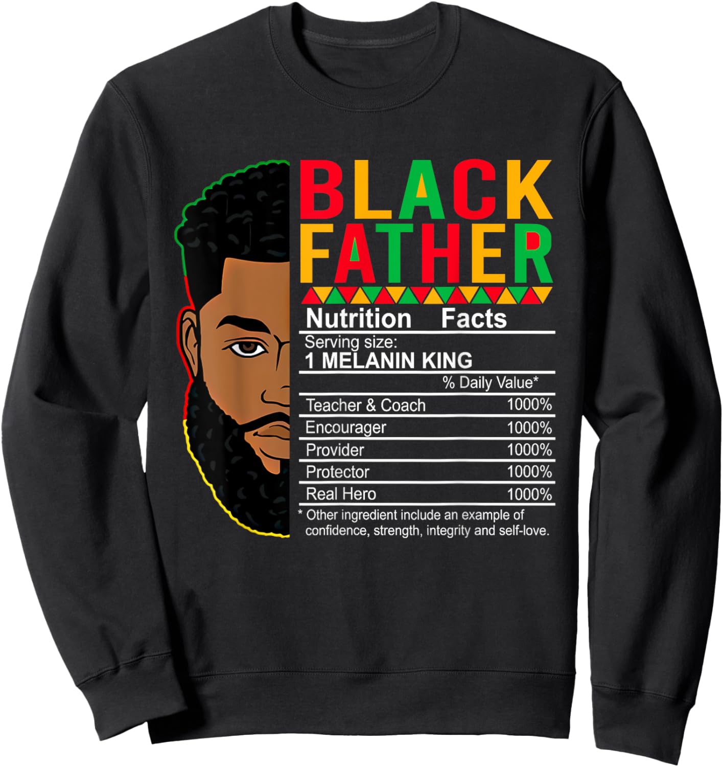 Proud African Dad Black Father Juneteenth Father's Day 2025 Sweatshirt - Sweatshirt | Black