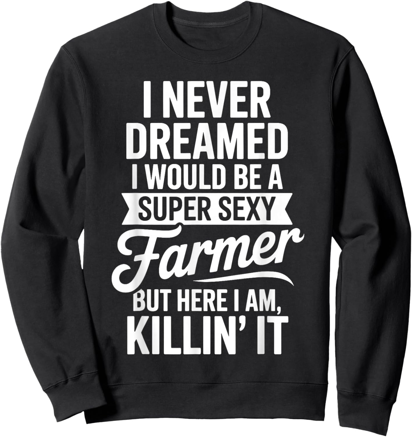 Funny Farmer Design Women Dairy Farmer Tractor Farm Sweatshirt - Sweatshirt | Black