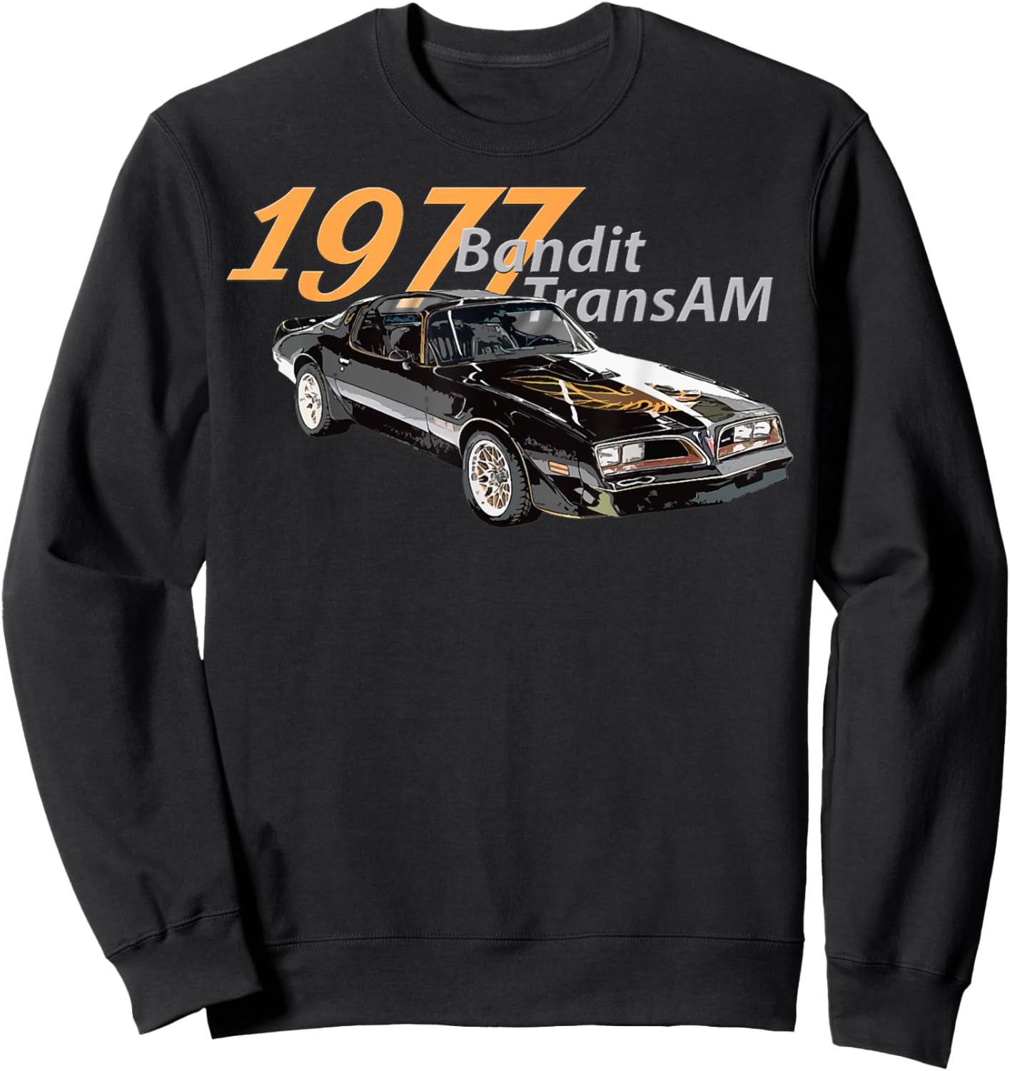 1977 77 trans am vintage black car MUSCLE CARS 70s CLASSIC Sweatshirt - Sweatshirt | Black