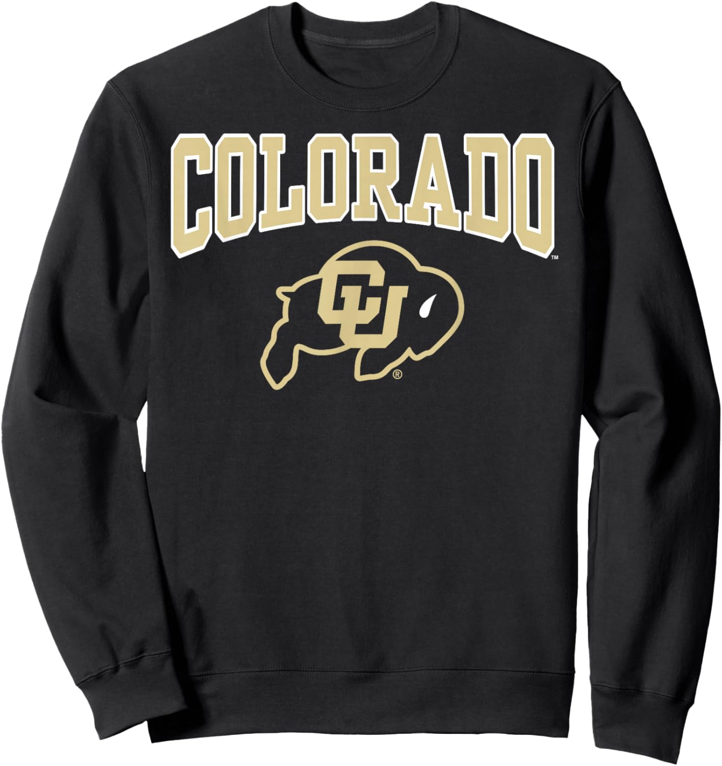 Elite Authentics Colorado Buffaloes Arched Logo Black Officially Licensed Sweatshirt - Sweatshirt | Black