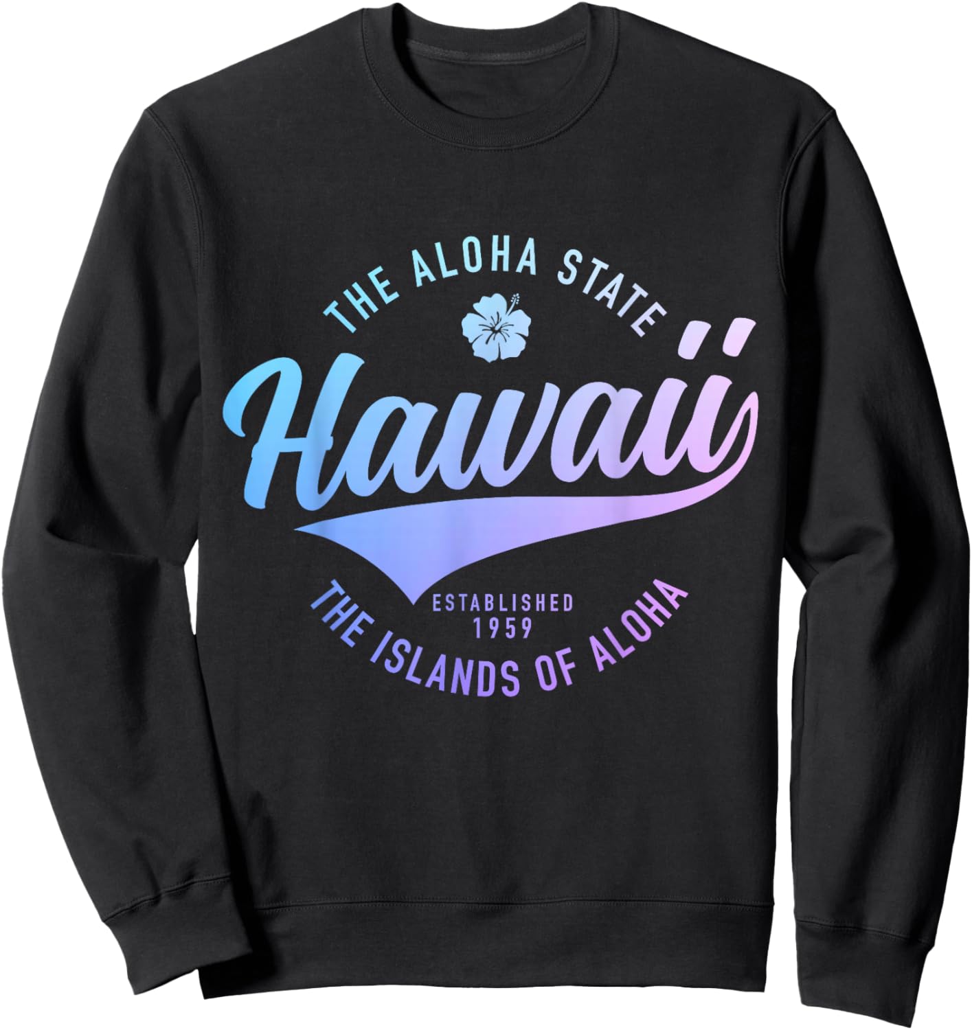 Hawaii The Aloha State Souvenir Vintage Sweatshirt - Sweatshirt | Black