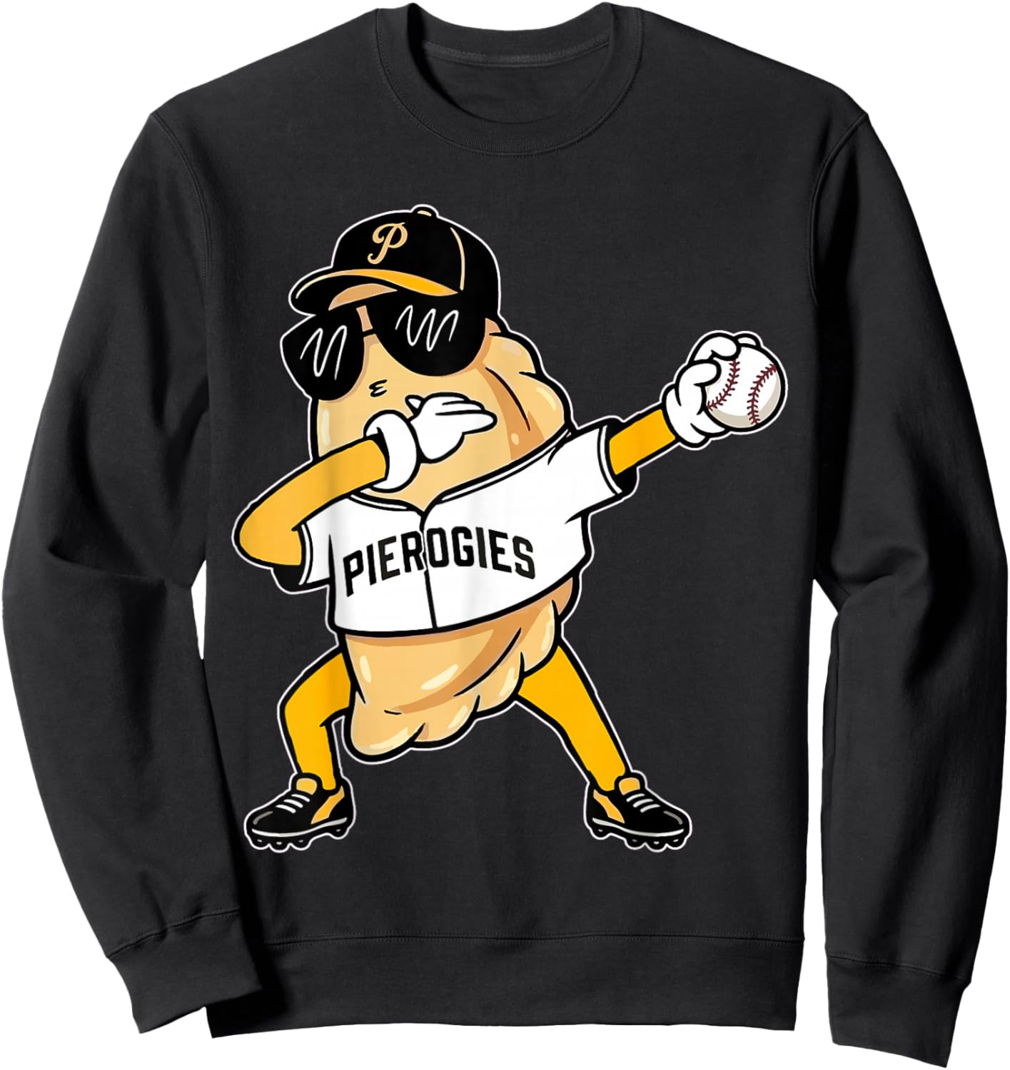 Pittsburgh Pierogies Baseball Fans Funny Meme Men Women Kids Sweatshirt - Sweatshirt | Black