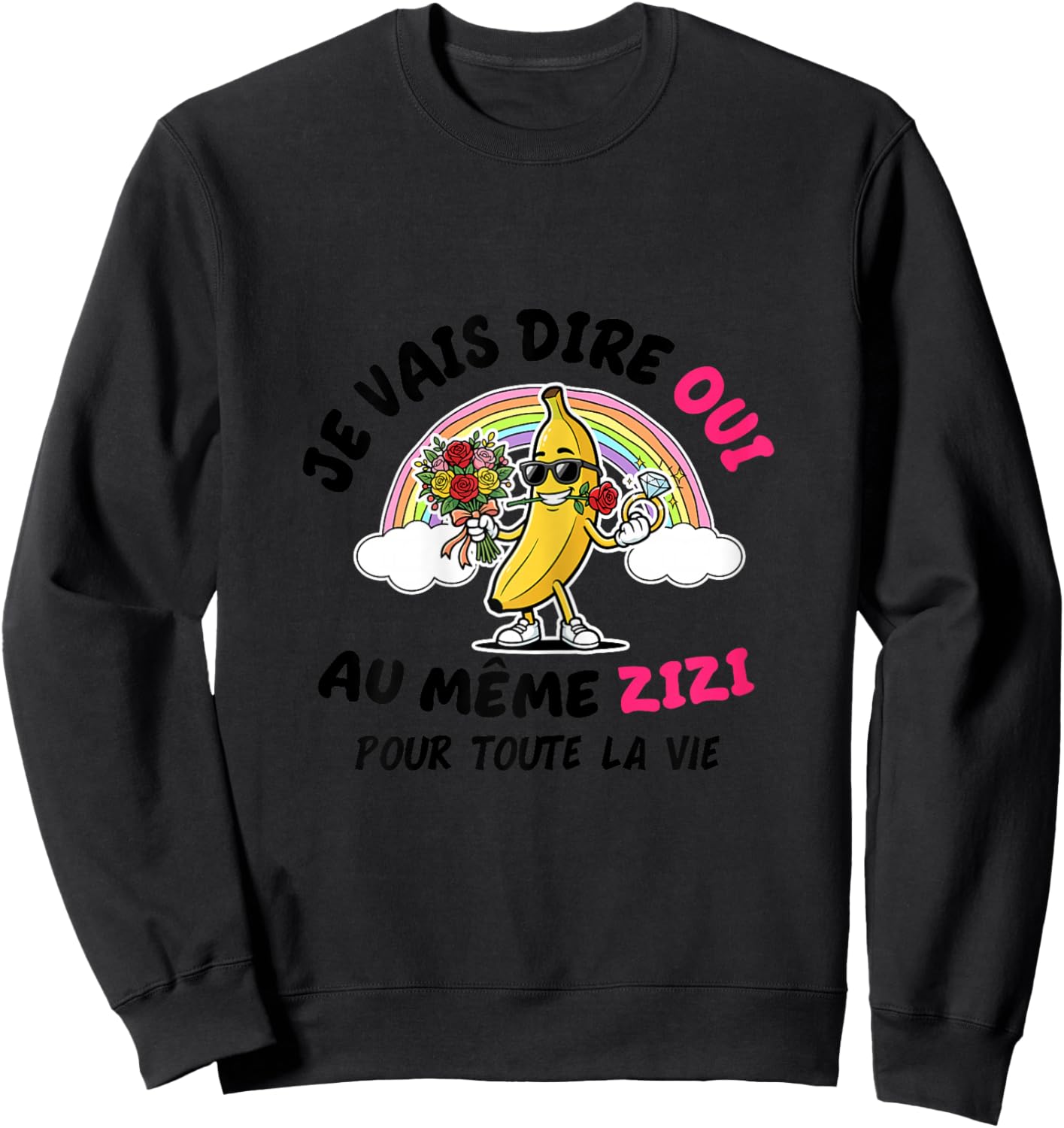 Shirt EVJF Même Zizi pour Toute La Vie Future Mariée Sweatshirt - Sweatshirt | Black