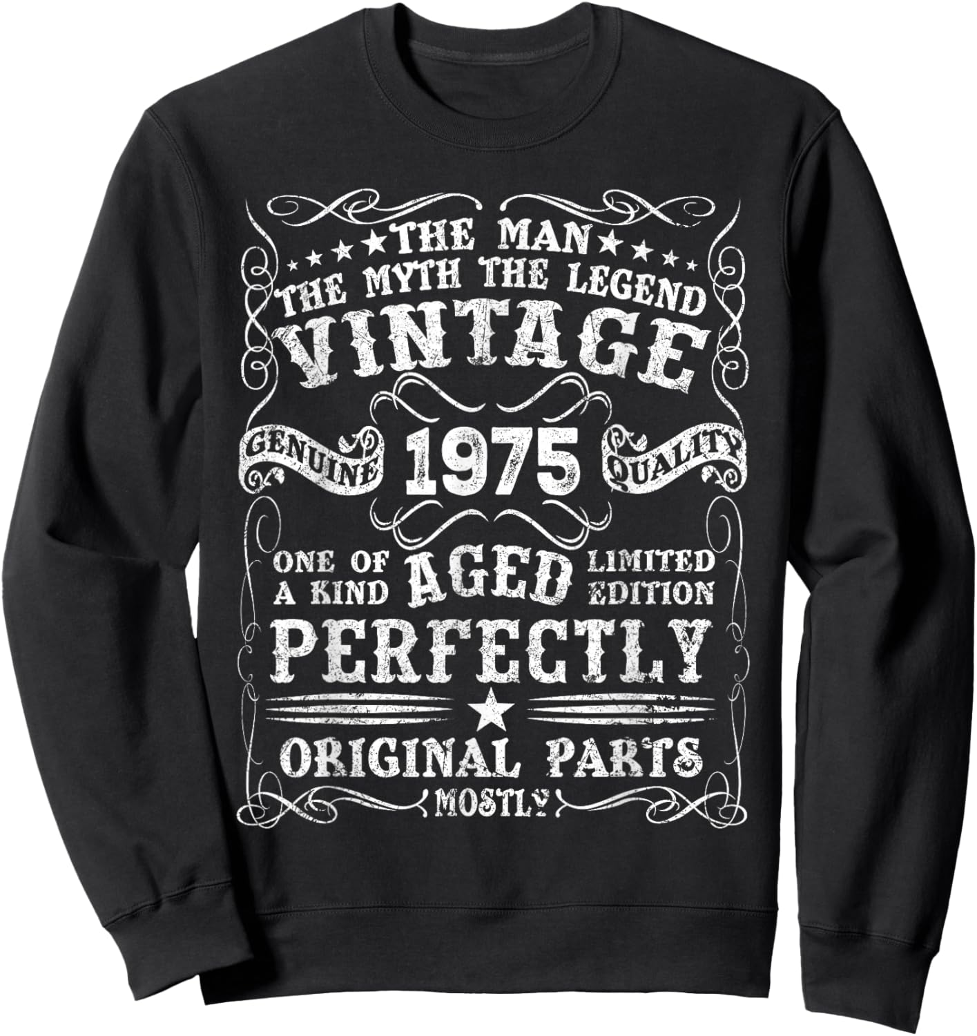 50 Year Old Gift Vintage 1975 Man Myth Legend 50th Birthday Sweatshirt - Sweatshirt | Black