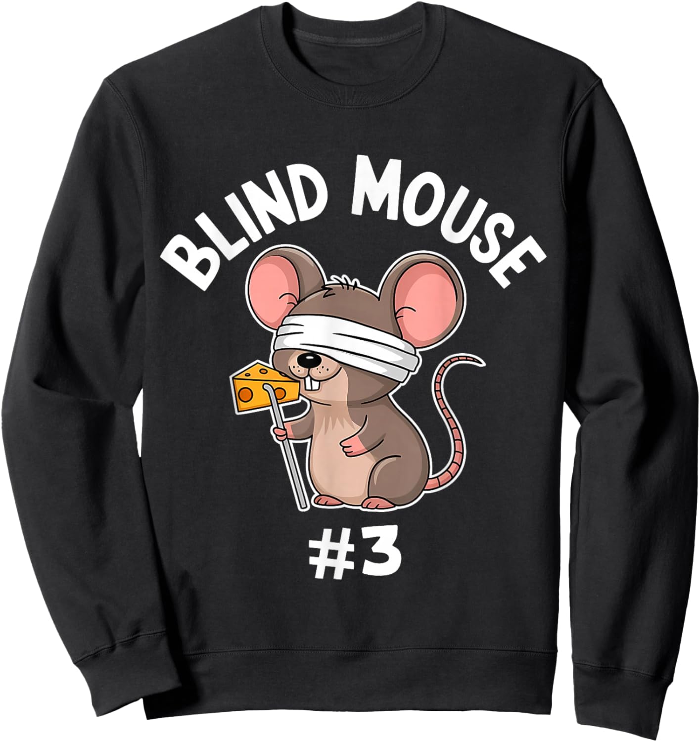 Three Blind Mice Costume Mouse #3 Matching Group Sweatshirt - Sweatshirt | Black