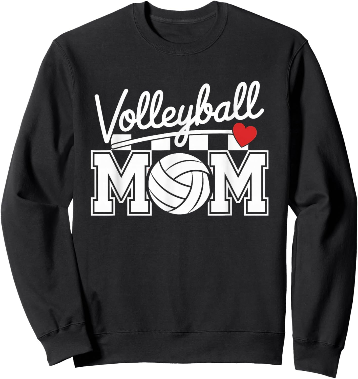 Groovy Volleyball Mom Mother Volleyball Mom Sweatshirt - Sweatshirt | Black