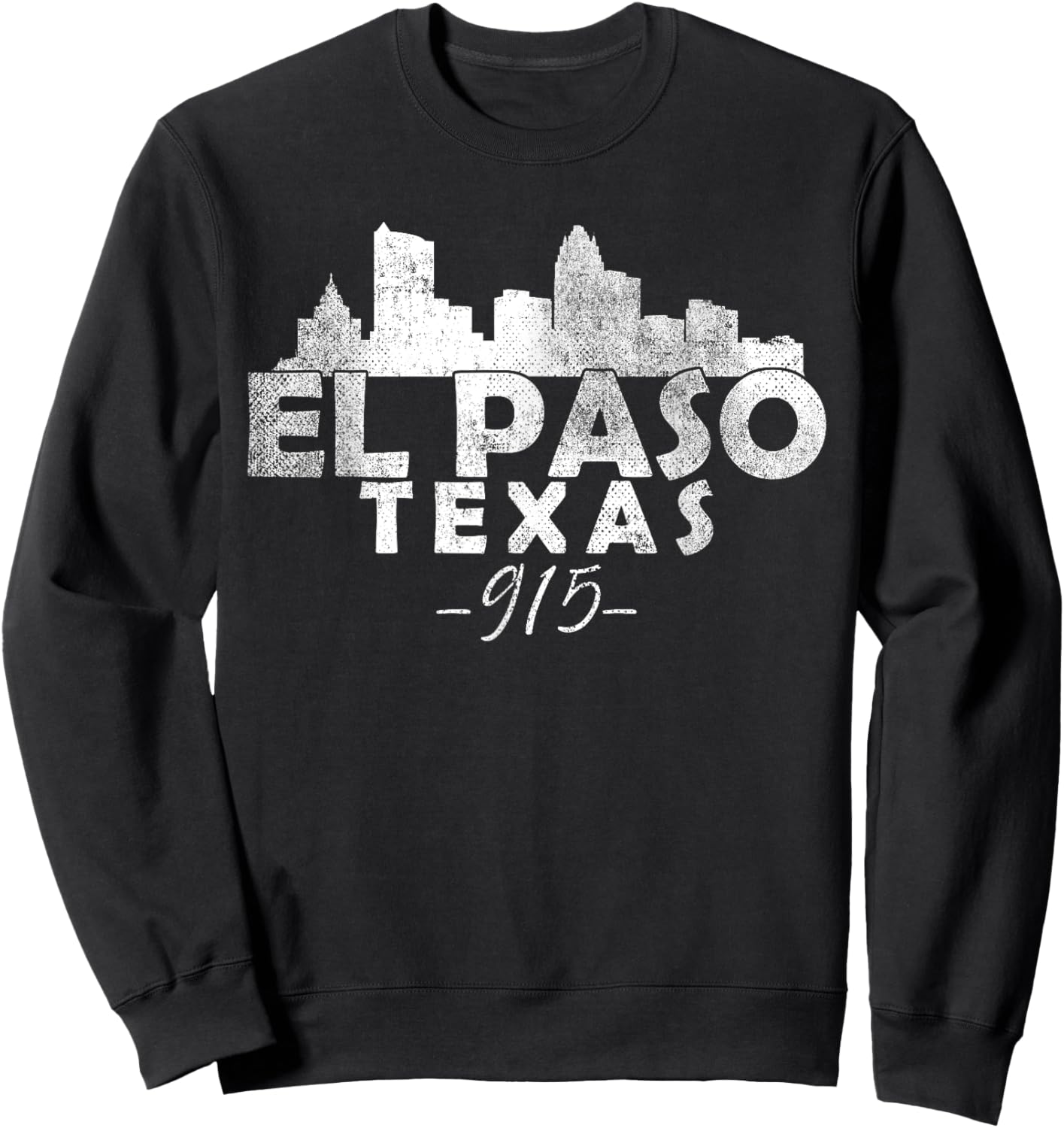 El Paso Texas TX | skyline Sweatshirt - Sweatshirt | Black