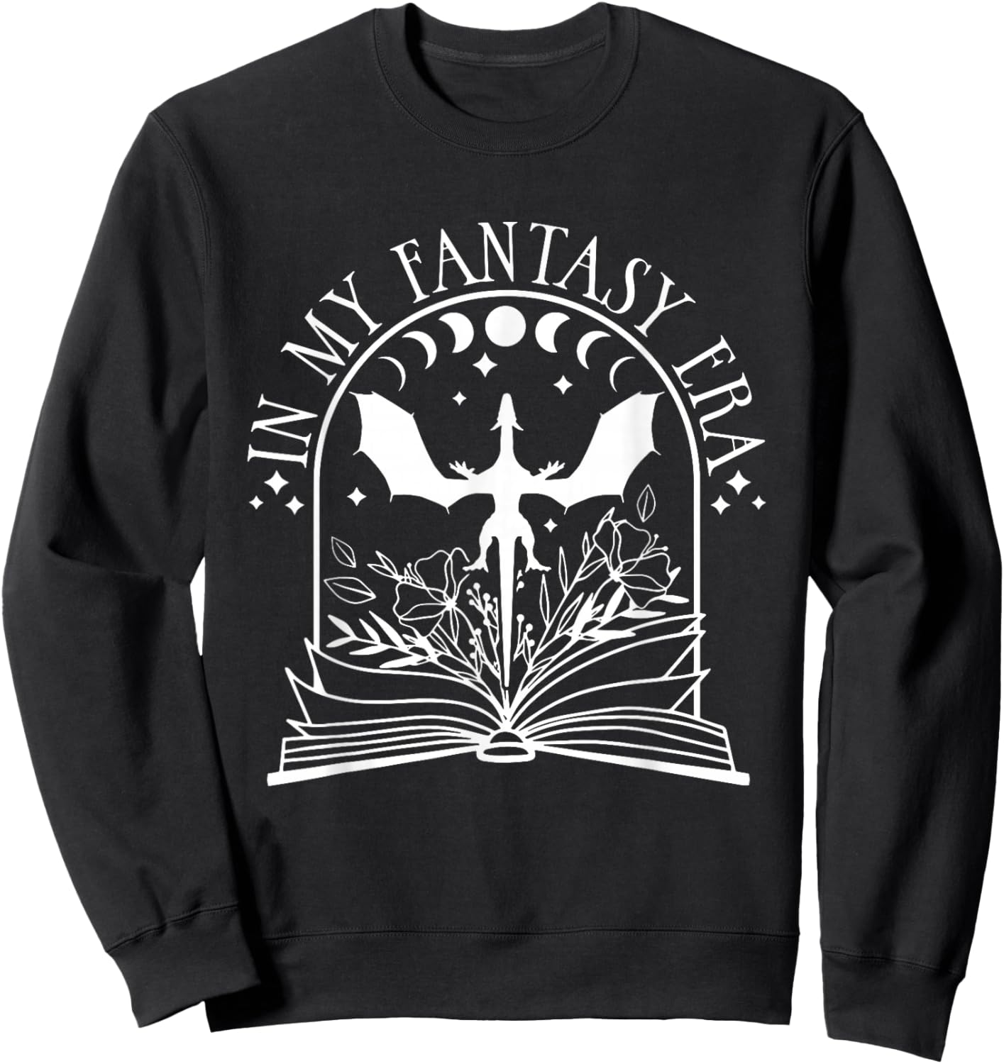 In my Fantasy era, Fantasy book, Book Reader, book, Fantasy Sweatshirt - Sweatshirt | Black