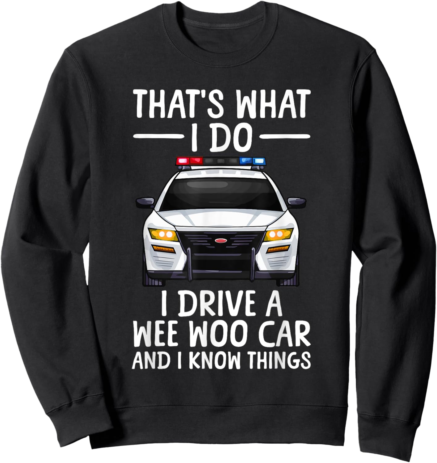 Funny Police Art Women Cop Policeman Police Officer Sweatshirt - Sweatshirt | Black