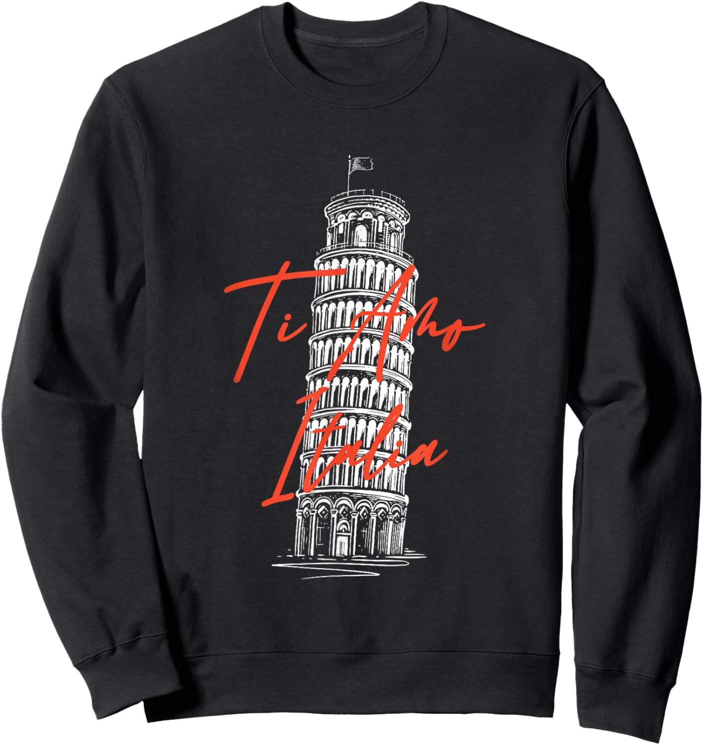 Ti Amo Italia La Tour penchée de Pise Italie Souvenir Sweatshirt - Sweatshirt | Black