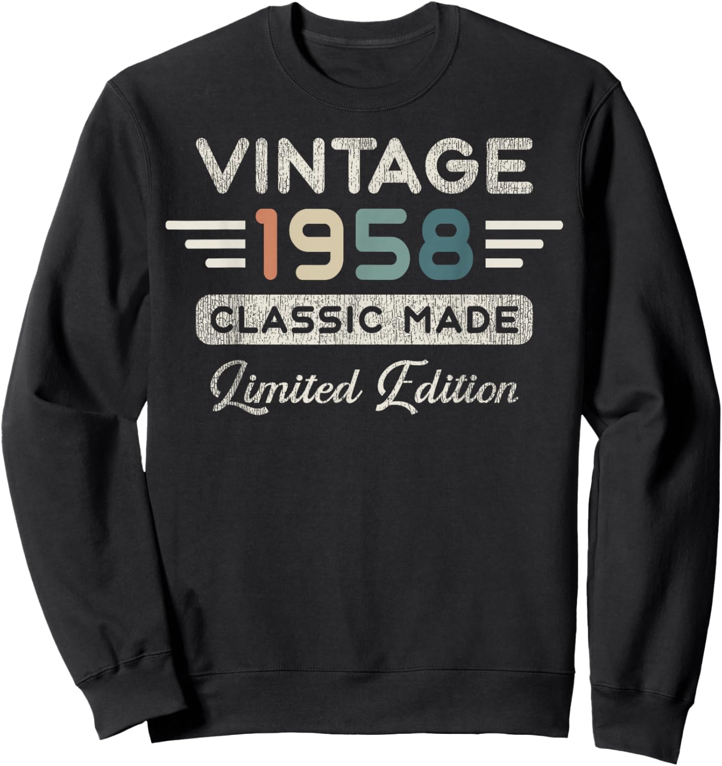 Vintage 1958 Limited Edition 68th Birthday Sweatshirt - Sweatshirt | Black