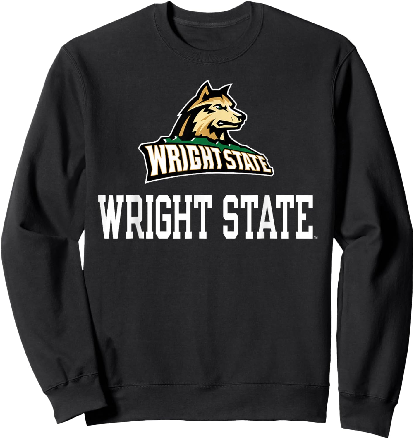Wright State Raiders Sportsmanship Green Officially Licensed Sweatshirt - Sweatshirt | Black