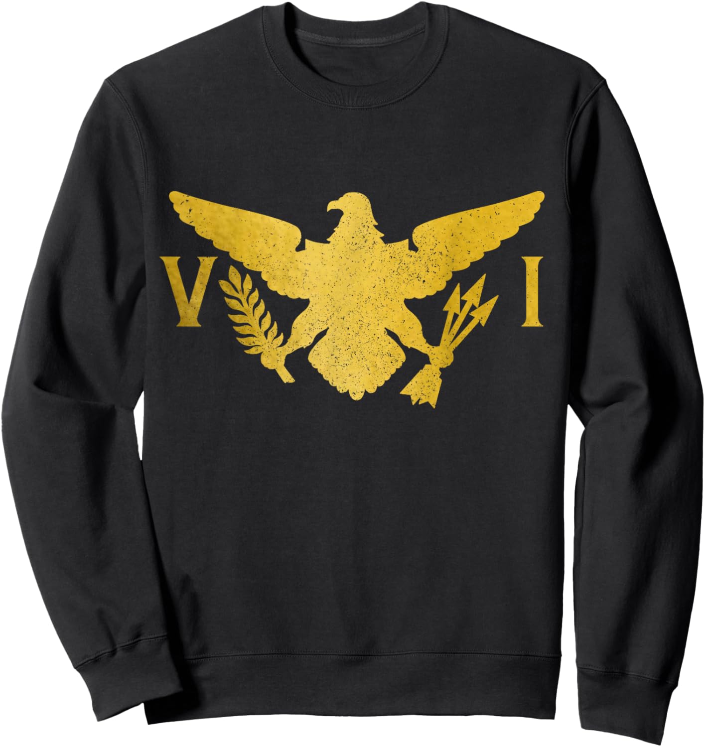 US Virgin Islands USVI Flag Pride Souvenir Sweatshirt - Sweatshirt | Black