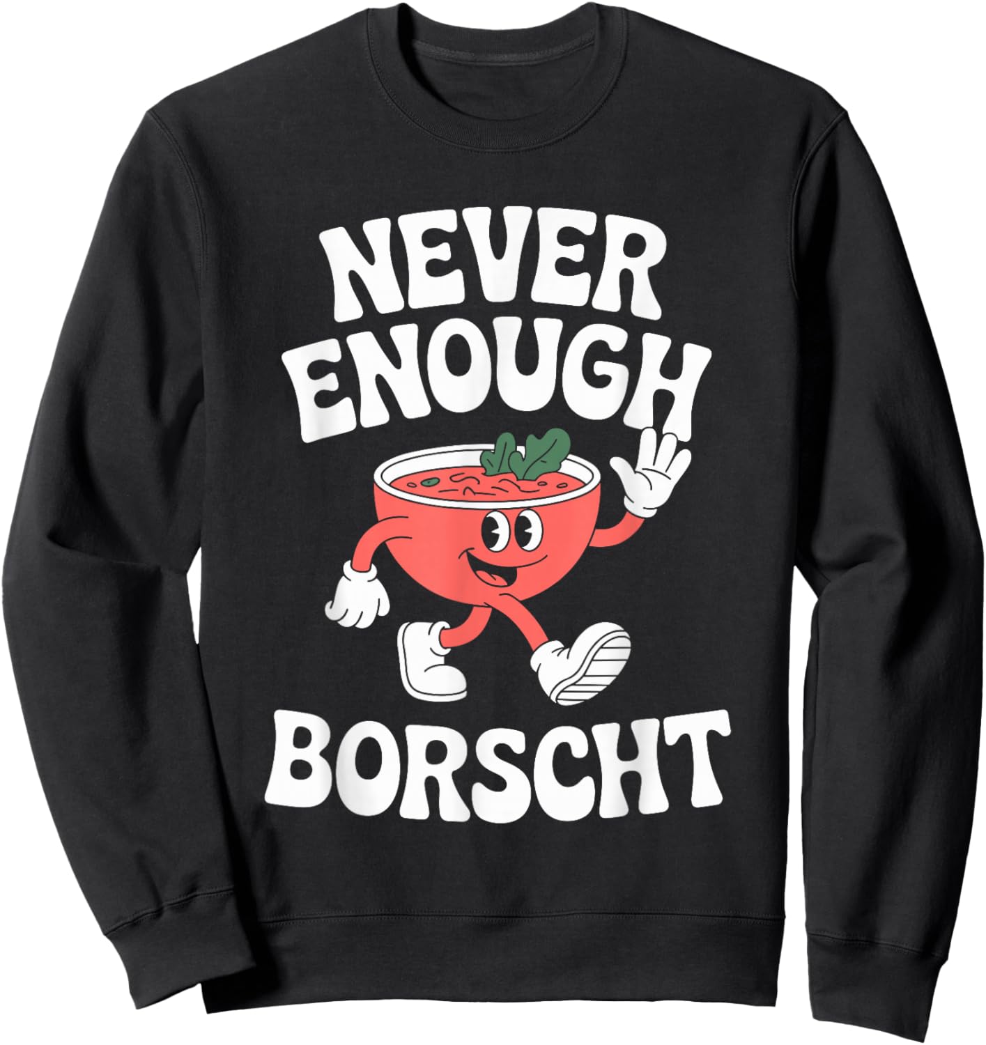 Funny Borscht Retro Sweatshirt - Sweatshirt | Black