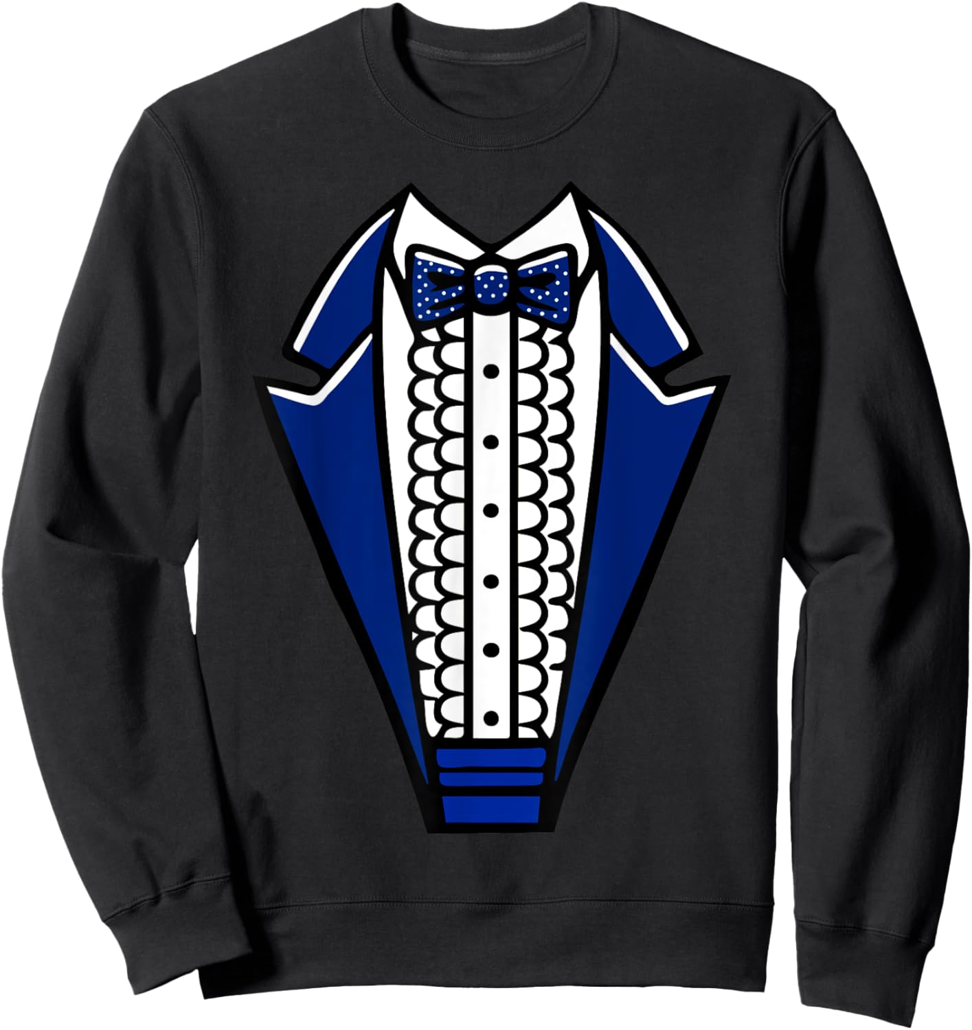 Tuxedo with Bowtie For Funny Wedding And Special Occasions Sweatshirt - Sweatshirt | Black