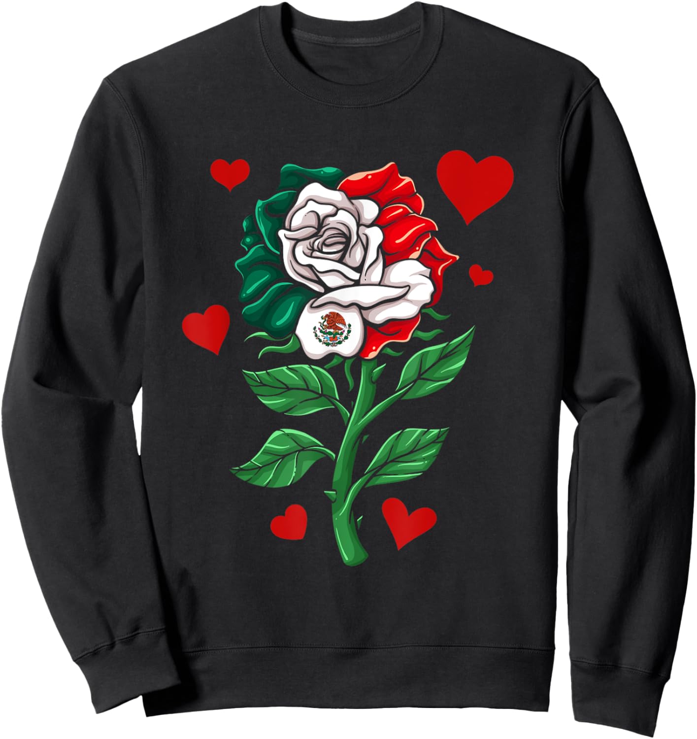 Mexico Gift Rose Tijuana Mexican Hispanic Pride Poncho Sweatshirt - Sweatshirt | Black
