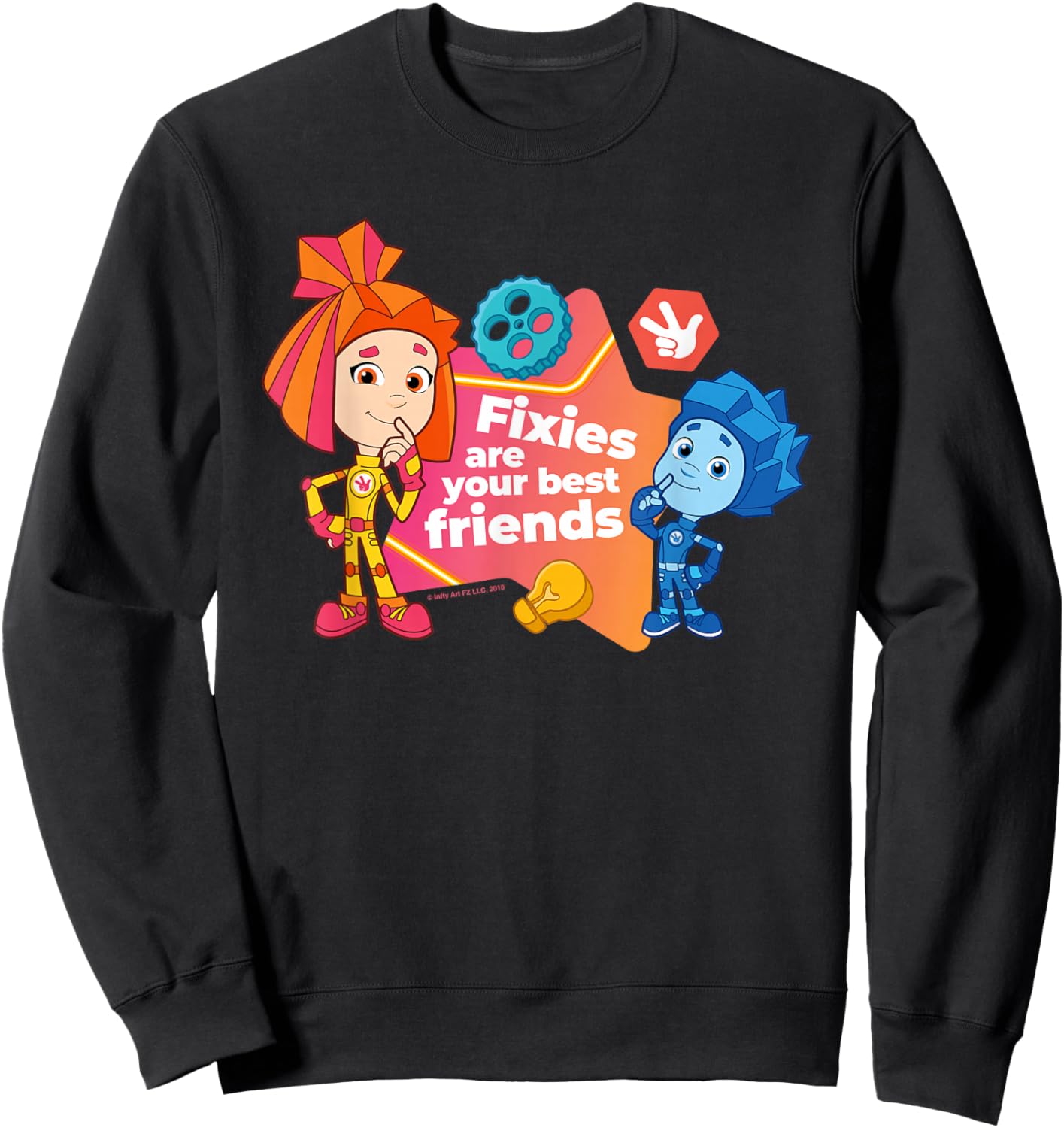The Fixies are Your Best Friends Simka & Nolik Sweatshirt - Sweatshirt | Black