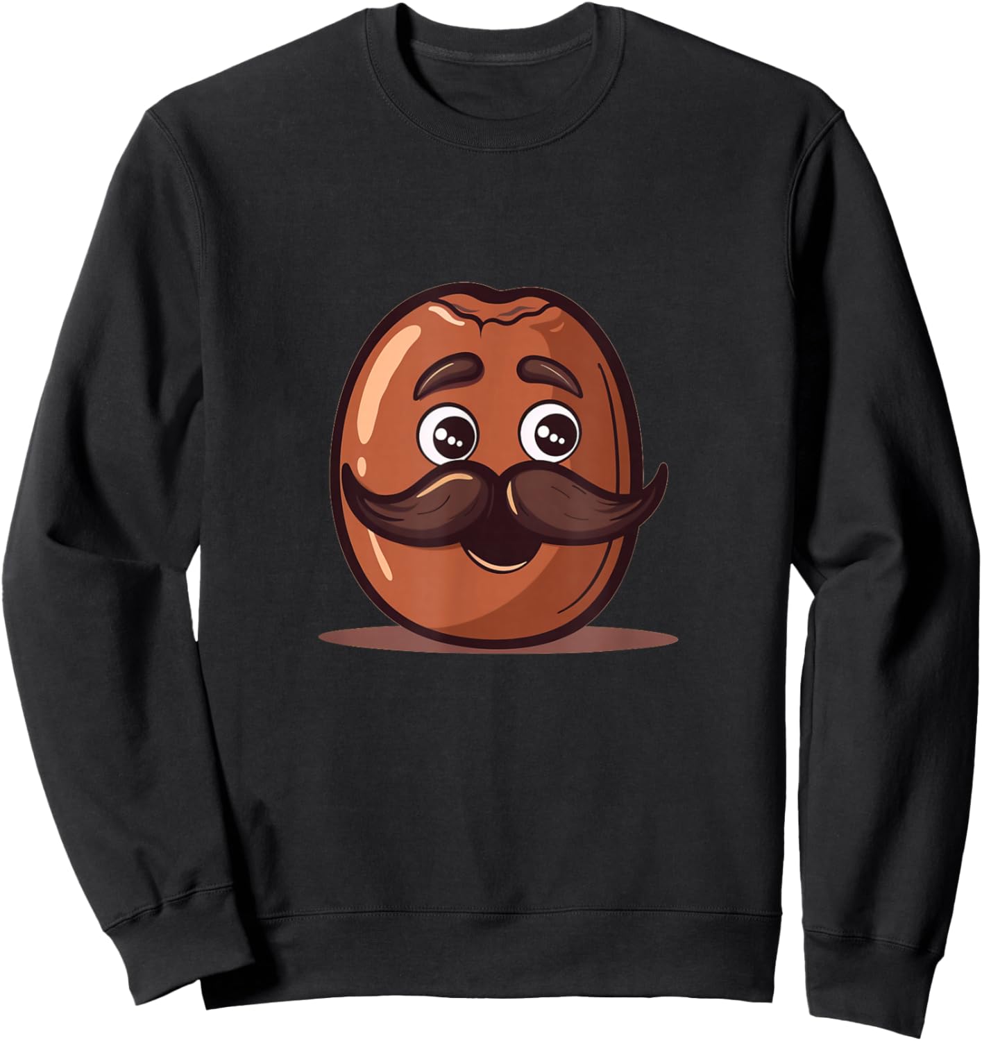 Cool looking Bean with Mustache Beard Costume Sweatshirt - Sweatshirt | Black