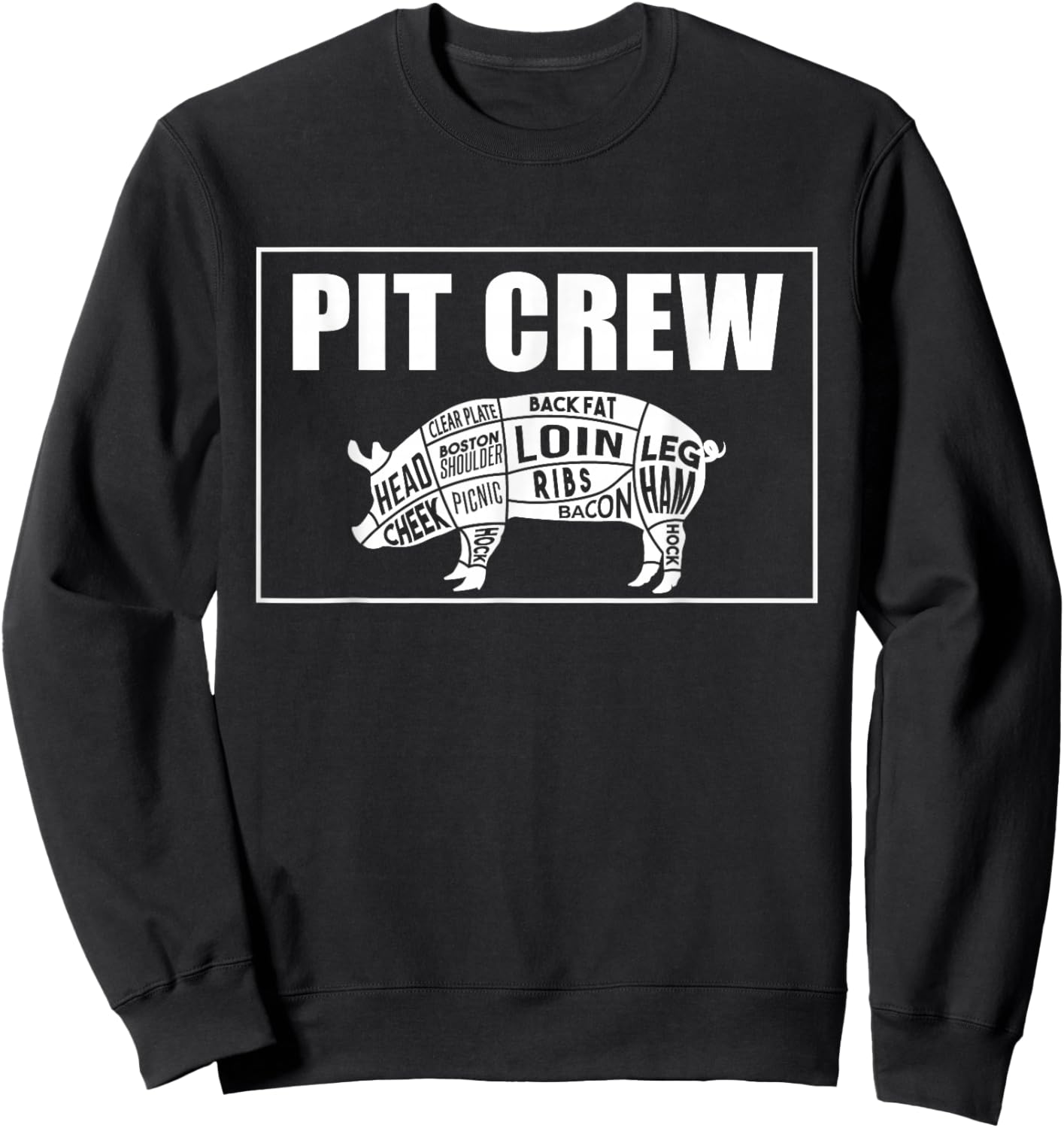 BBQ Barbeque the Best PitMaster Companion. The Pit Crew Sweatshirt - Sweatshirt | Black