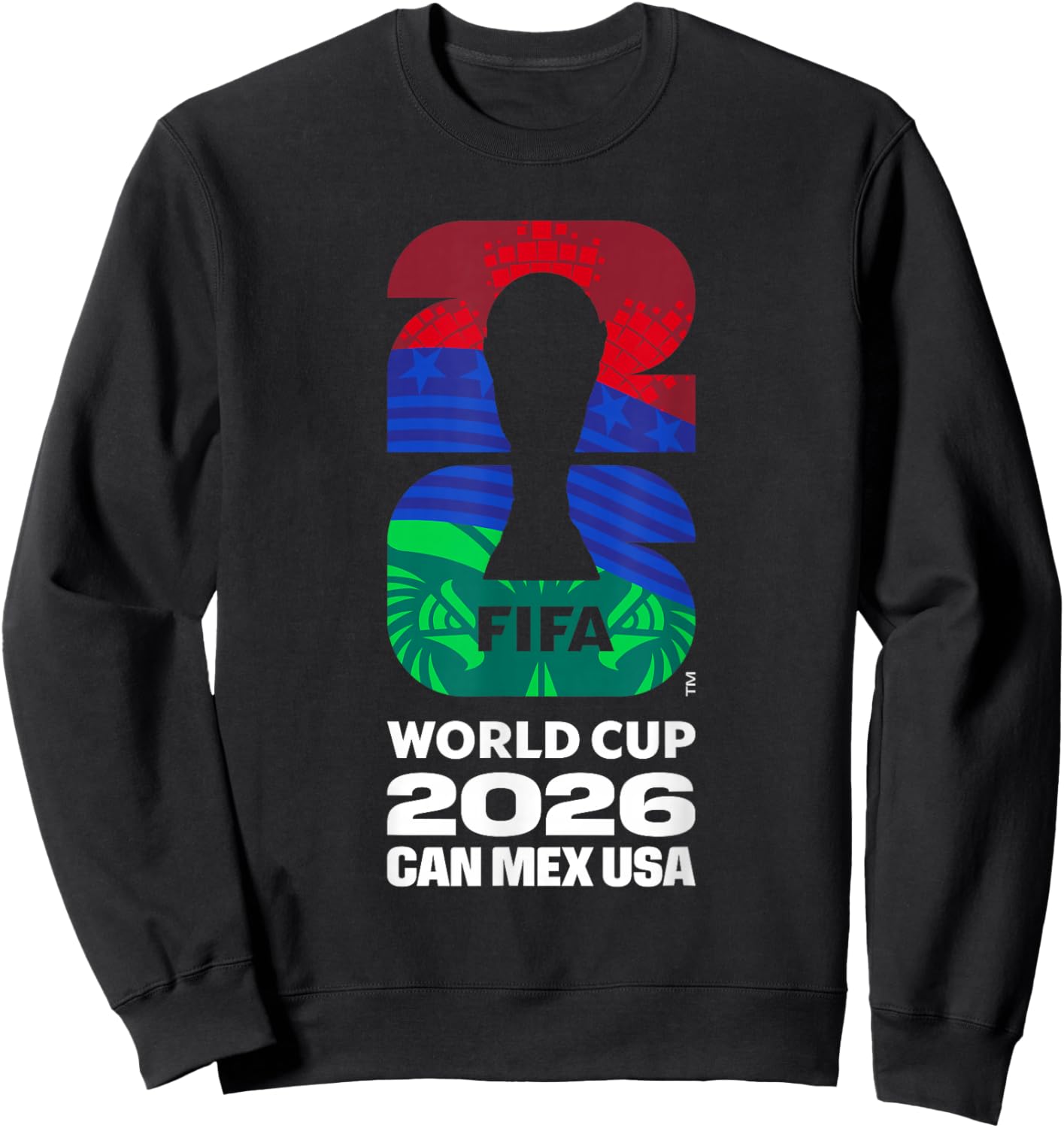 FIFA World CUP26 FIFA Host Country Logo Flags Sweatshirt - Sweatshirt | Black