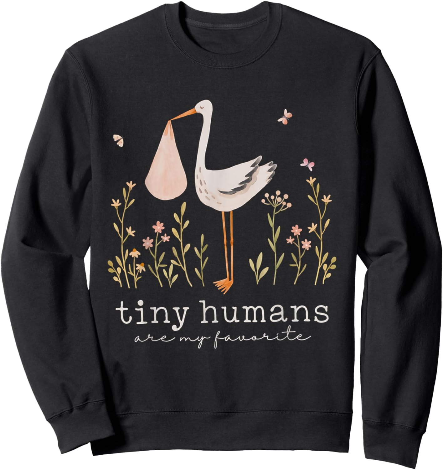 Labor and Delivery Nurse Stork Squad Nurse Graduation Sweatshirt - Sweatshirt | Black
