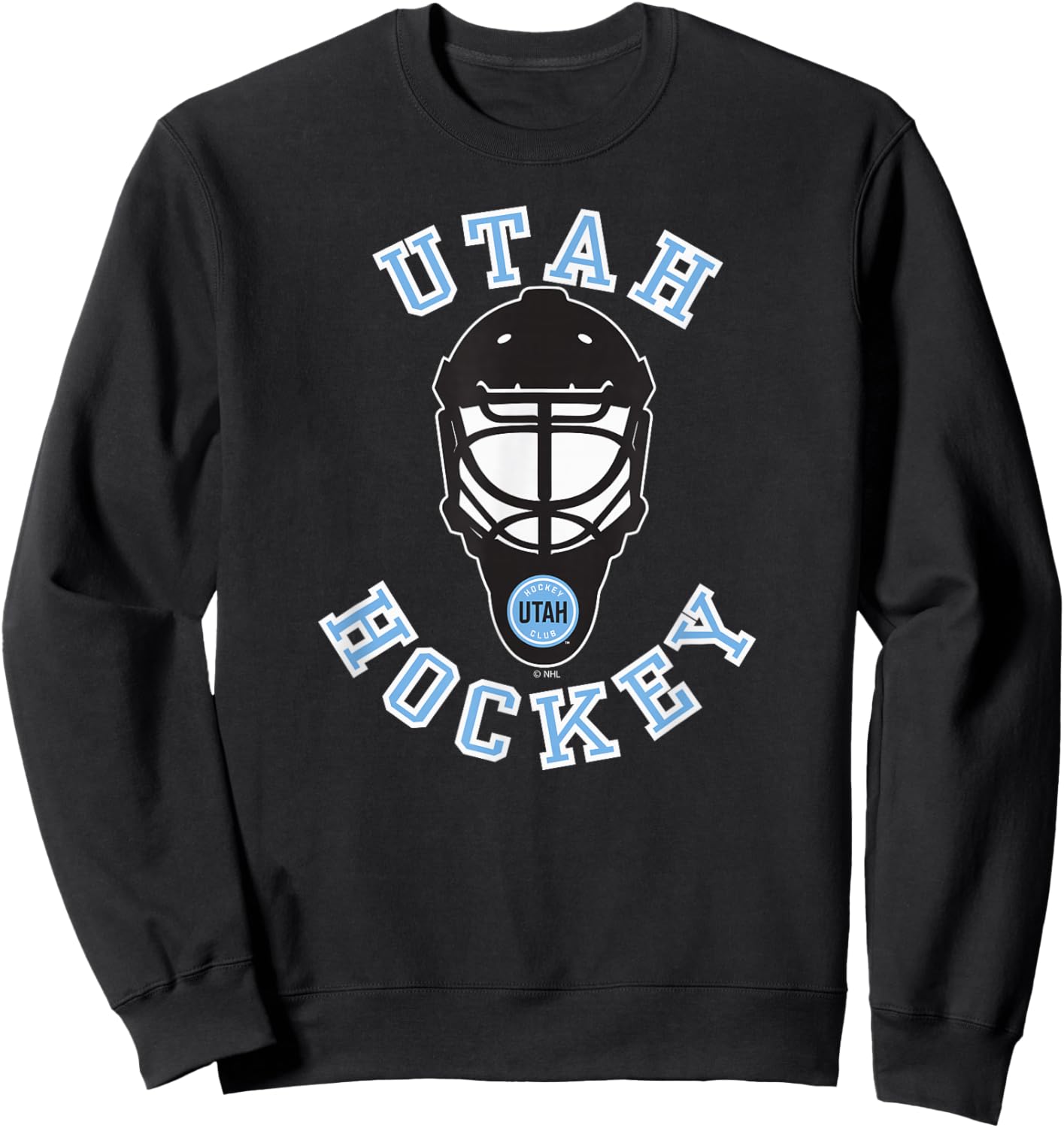 Utah Hockey Club Hockey Mask Dark Heather Sweatshirt - Sweatshirt | Black