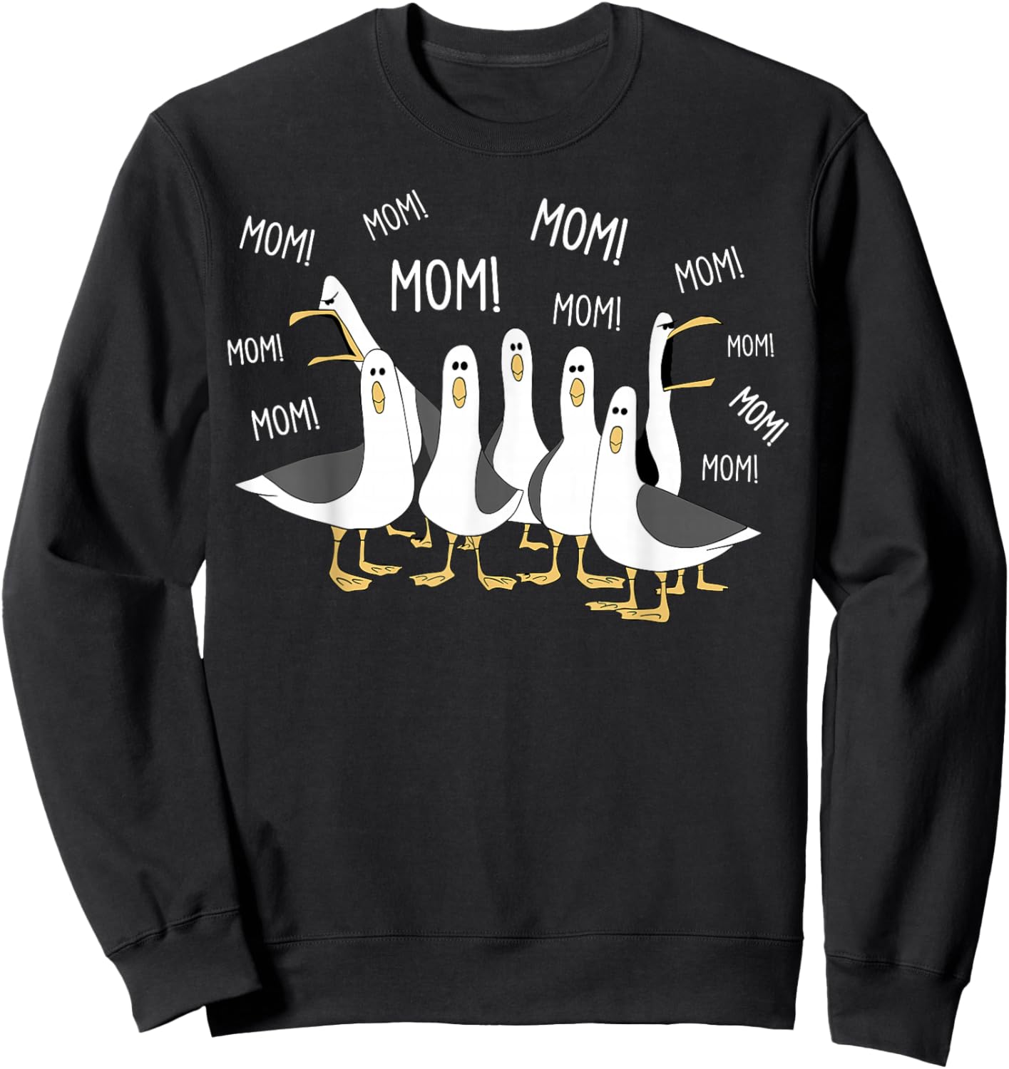 Mom Seagull Funny Mama Seagulls Mothers Day Humor Sweatshirt - Sweatshirt | Black