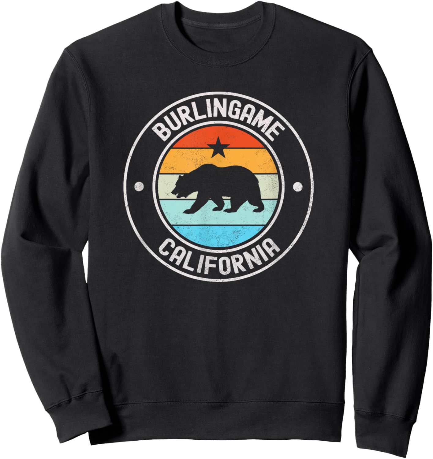 Burlingame, California Sweatshirt - Sweatshirt | Black