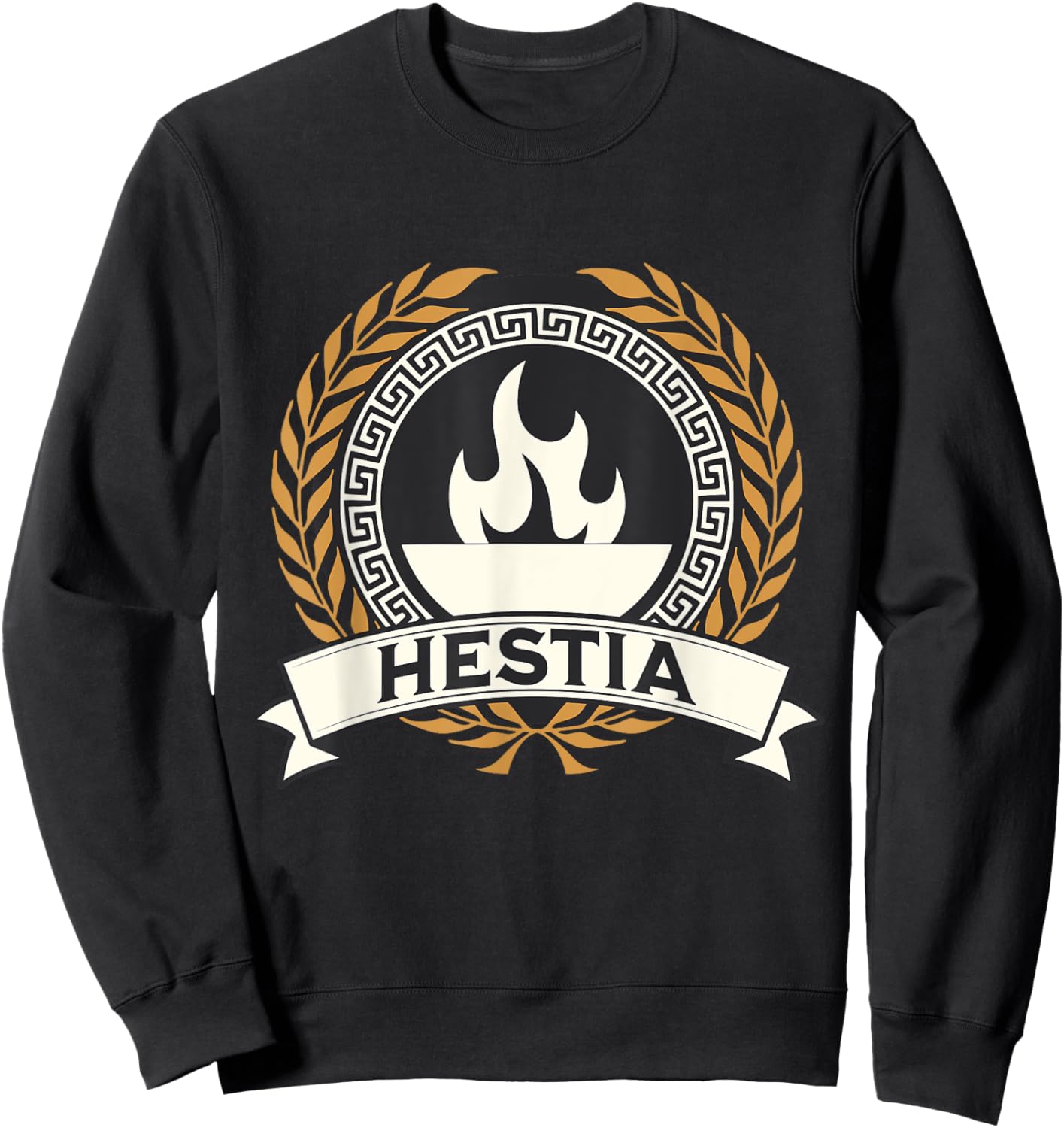 Hestia Ancient Greek Goddess Symbol Sweatshirt - Sweatshirt | Black