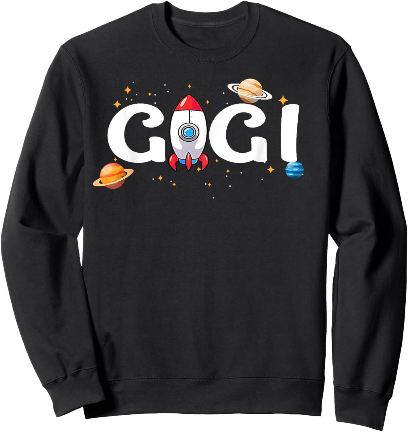 Gigi of The Birthday Boy Astronaut 1st Birthday Family Sweatshirt - Sweatshirt | Black