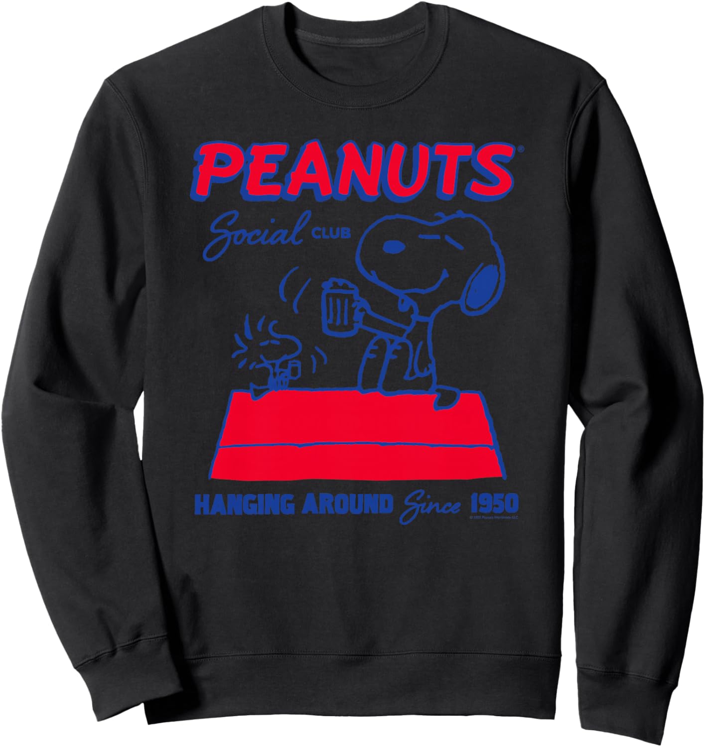 Peanuts Snoopy Woodstock Social 50s Hang Out Vintage-Freunde Premium Sweatshirt - Sweatshirt | Black
